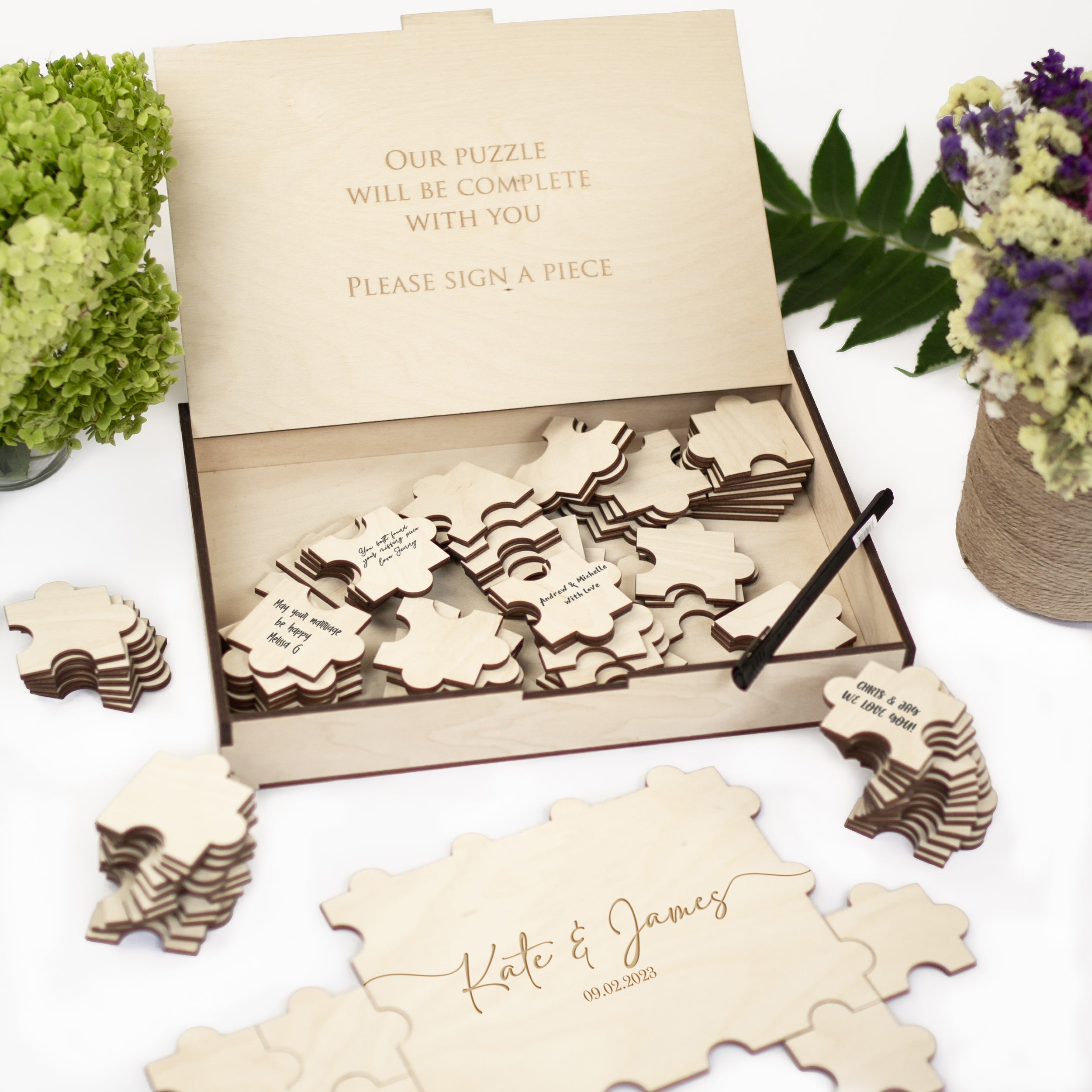 Wedding guest book puzzle - Alternative guestbook