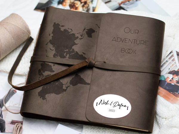 Our adventure book - Personalized travel photo album for newlyweds