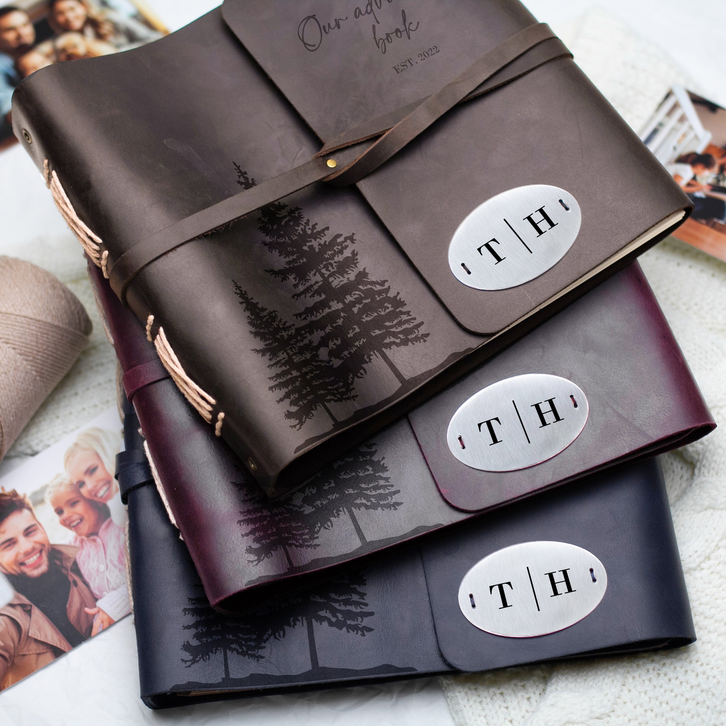 Adventure Photo Album - Engraved Travel Scrapbook