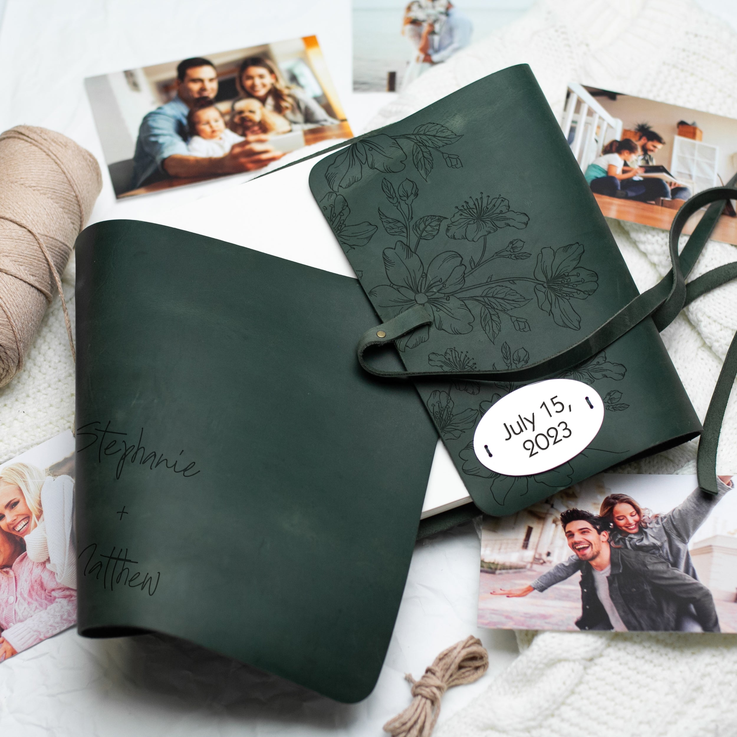 Leather Photo Album - Personalized Wedding Album