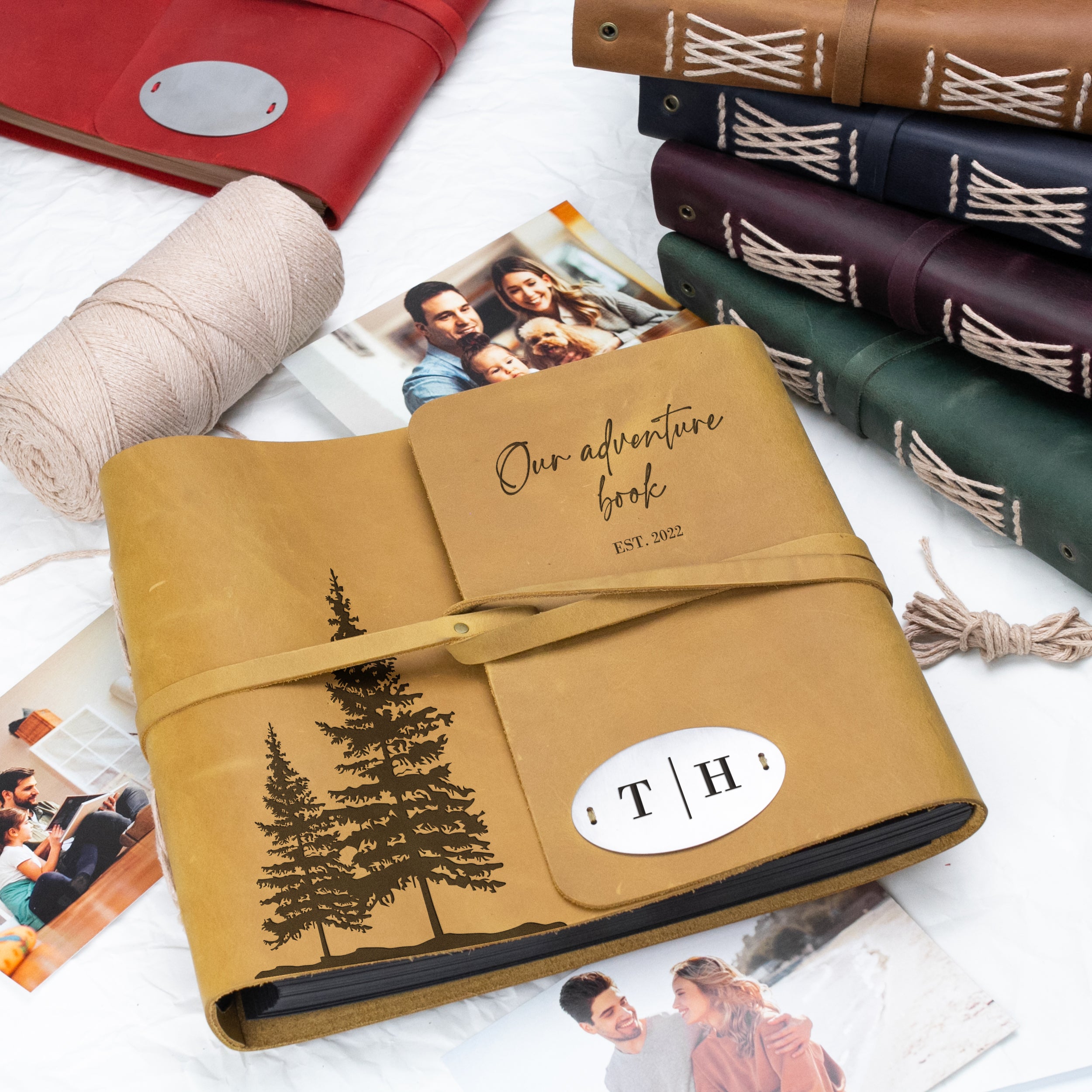 Adventure Photo Album - Engraved Travel Scrapbook