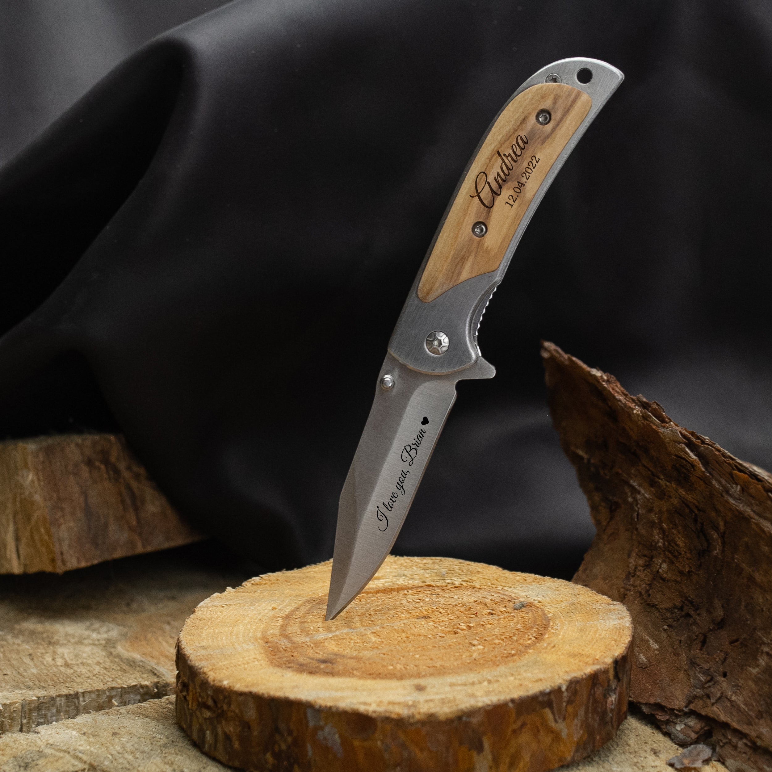 Engraved Knife - Anniversary Gift for Boyfriend or Husband