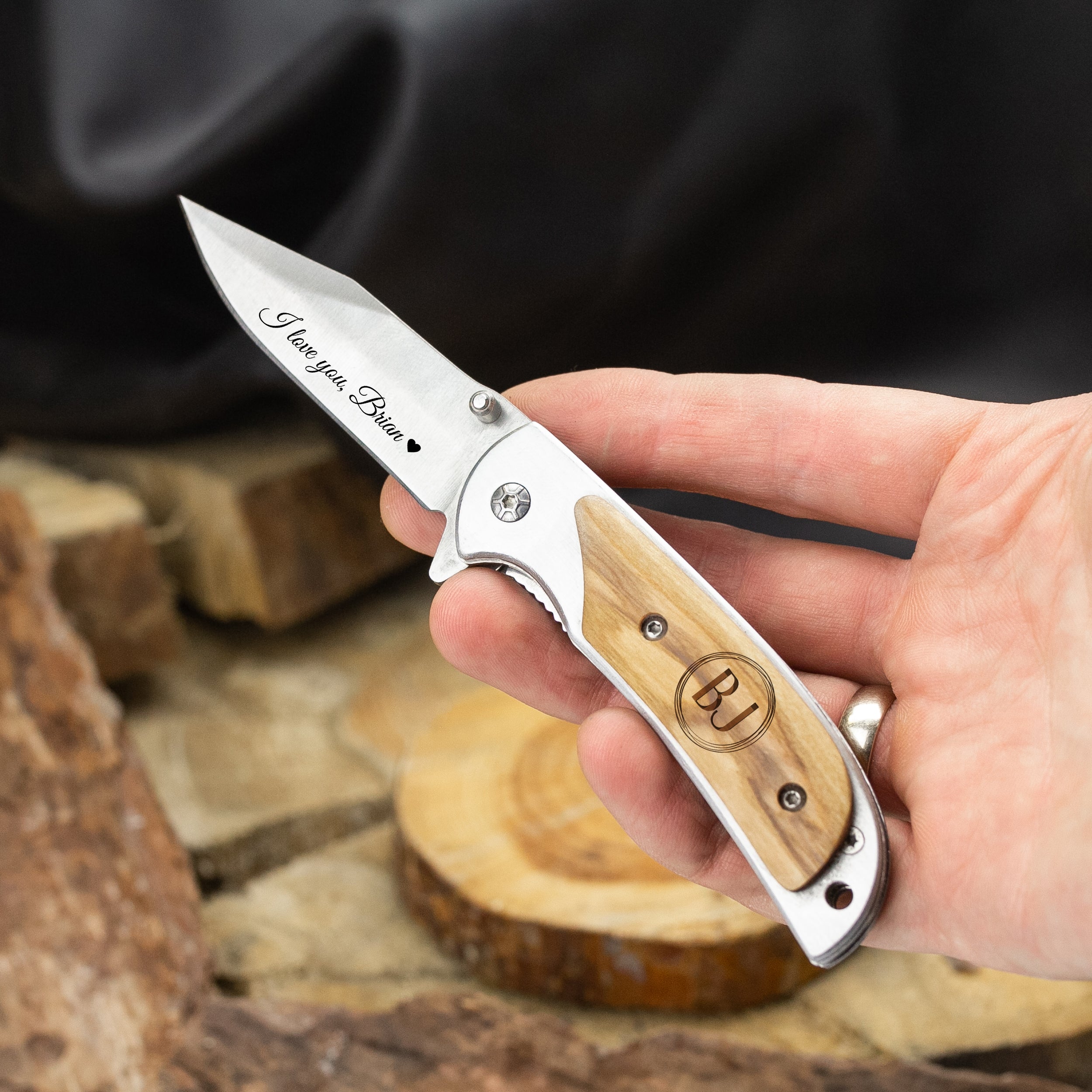 Engraved Mens Knife - Fathers Day Gift from Daughter