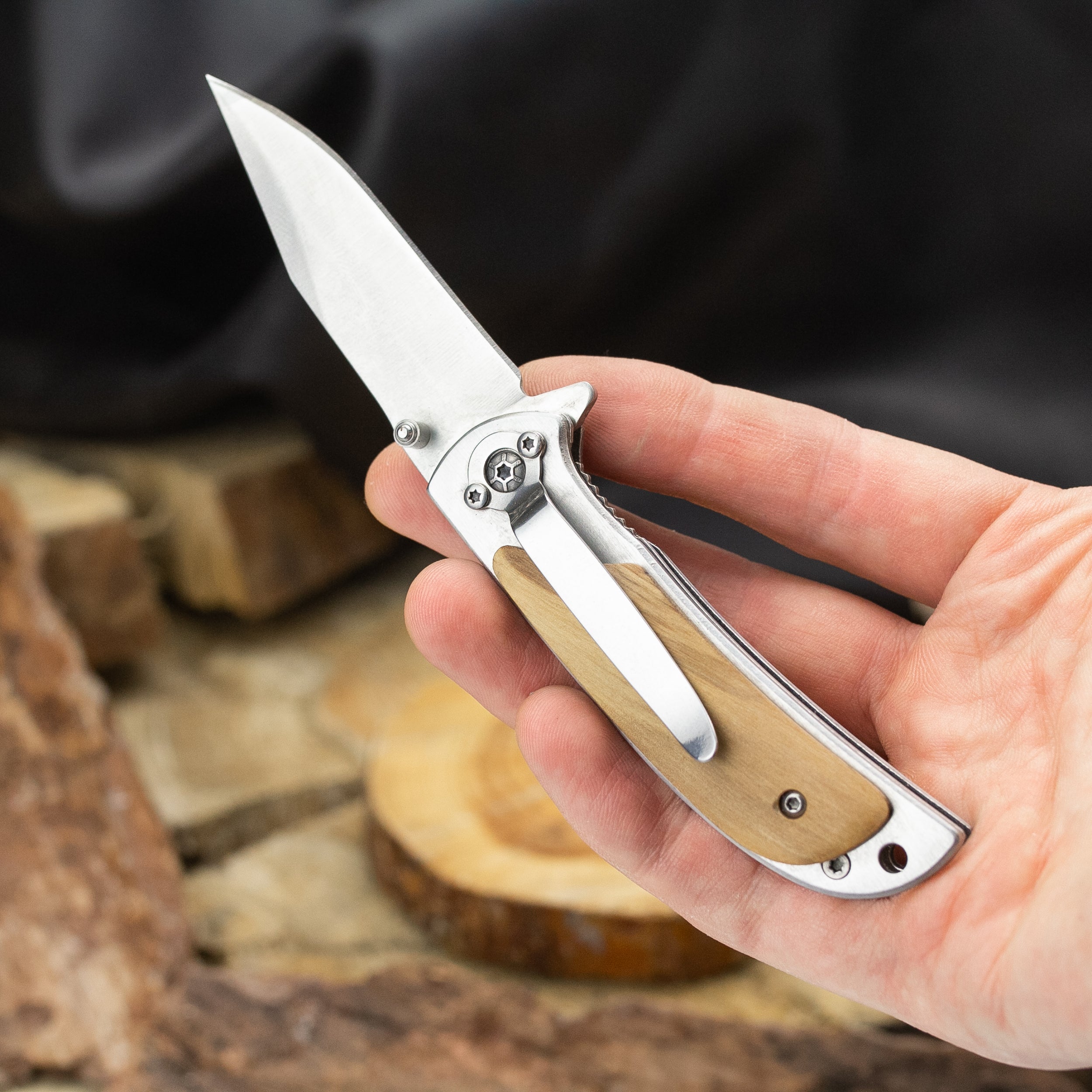 Custom Engraved Pocket Knife -  Christmas Gift for Him