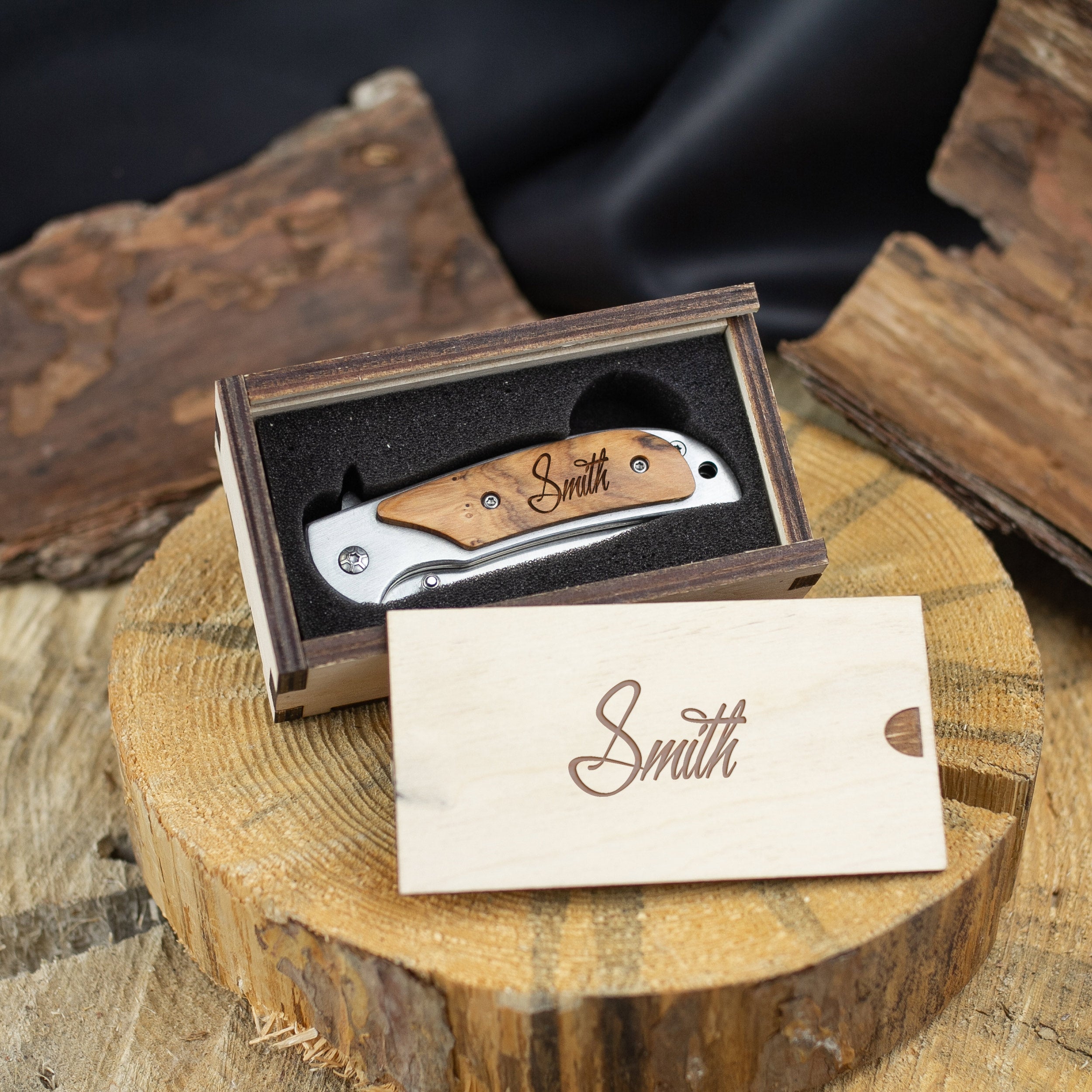 Custom Engraved Pocket Knife -  Christmas Gift for Him