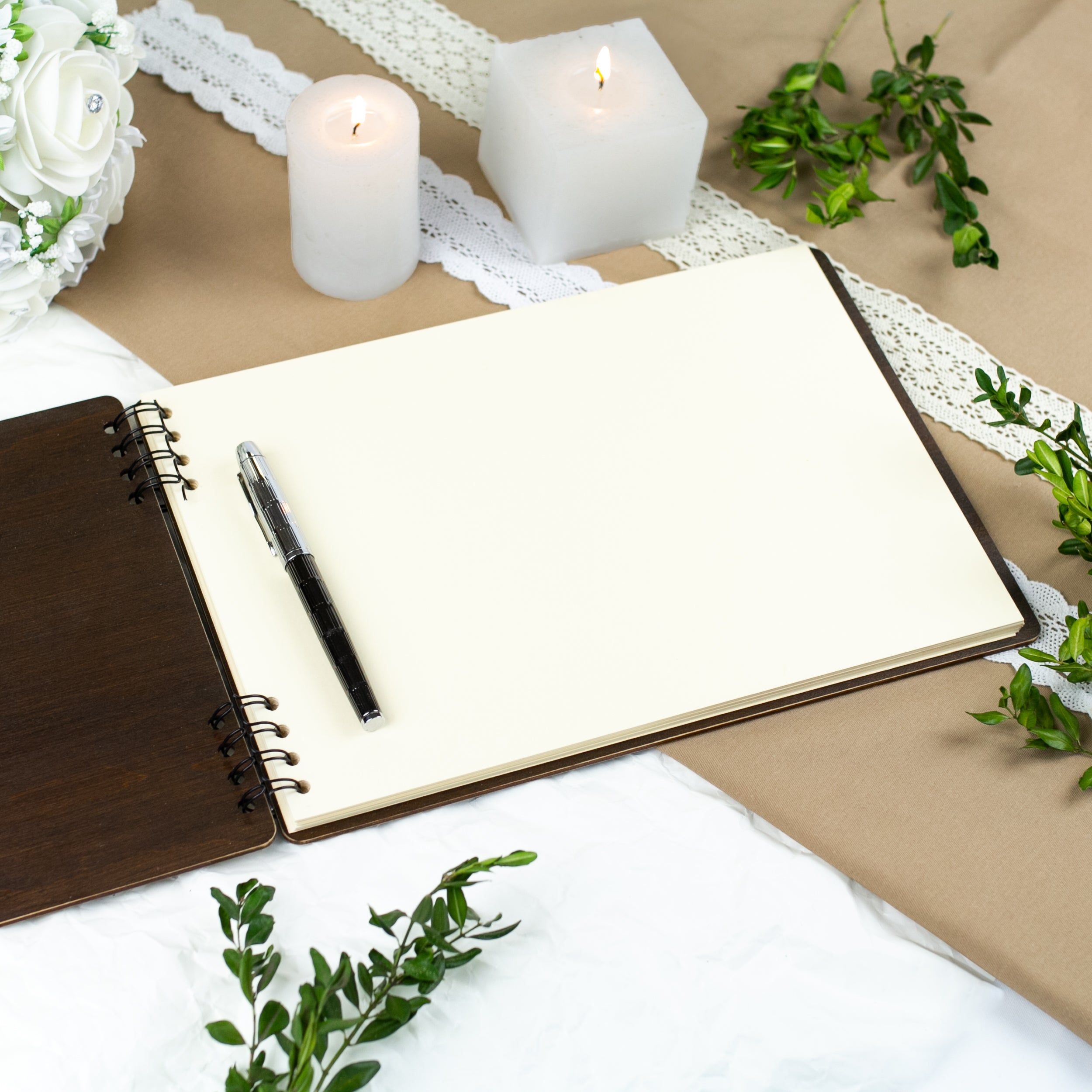 Personalized Wedding Guest Book - Rustic Guestbook Ideas