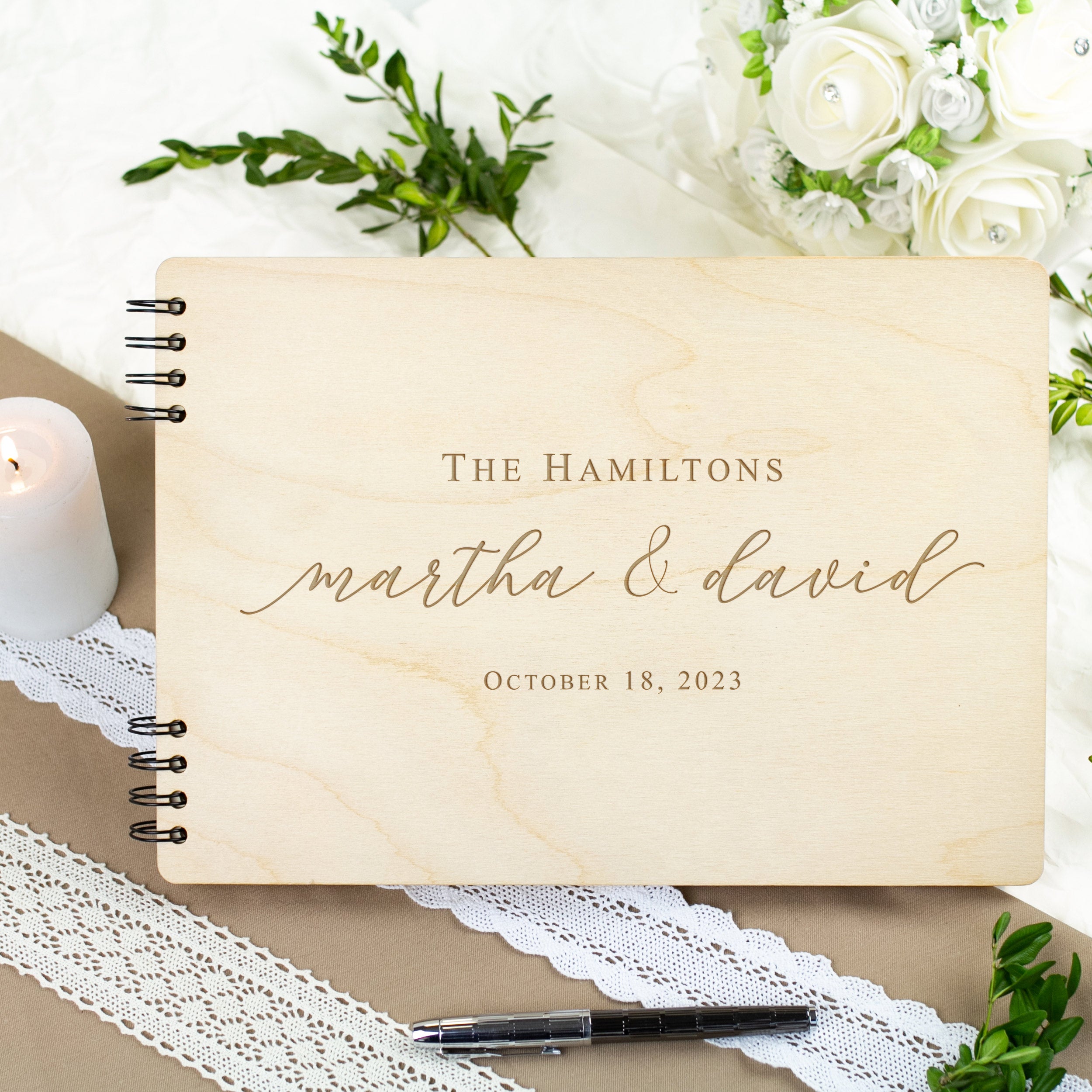 Personalized Wedding Guest Book - Rustic Guestbook Ideas