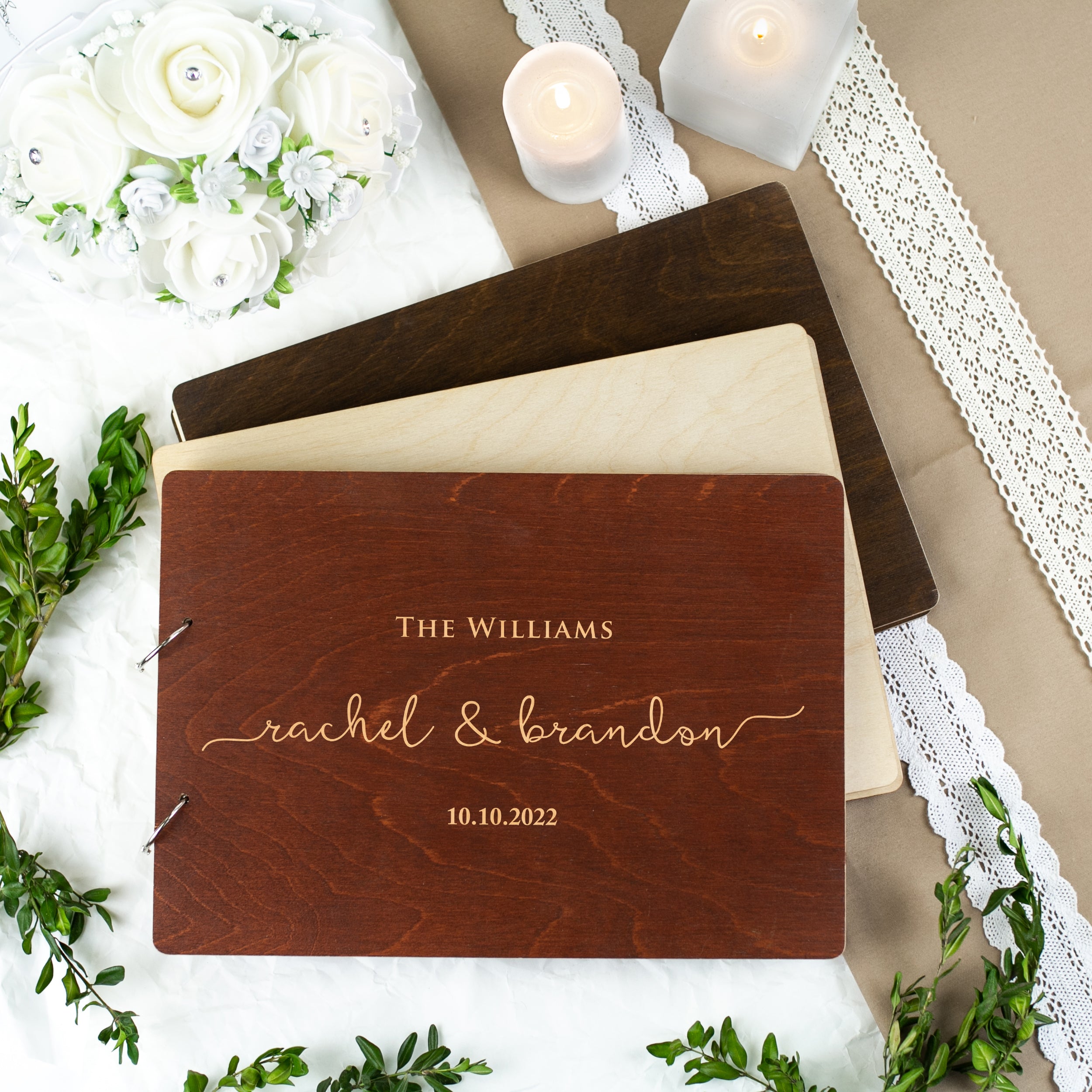 Rustic Guest Book - Instant Photo Wedding Guest Book