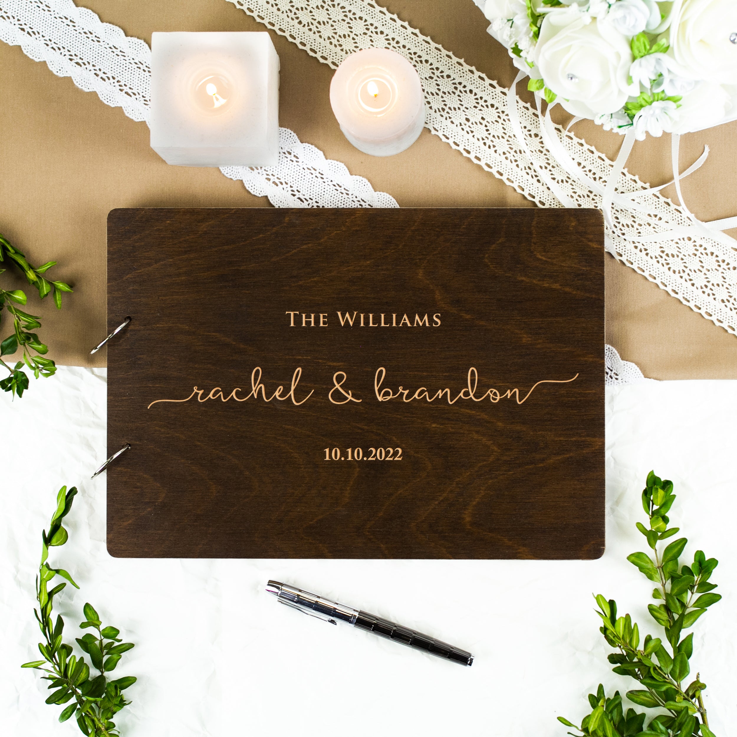 Rustic Guest Book - Instant Photo Wedding Guest Book