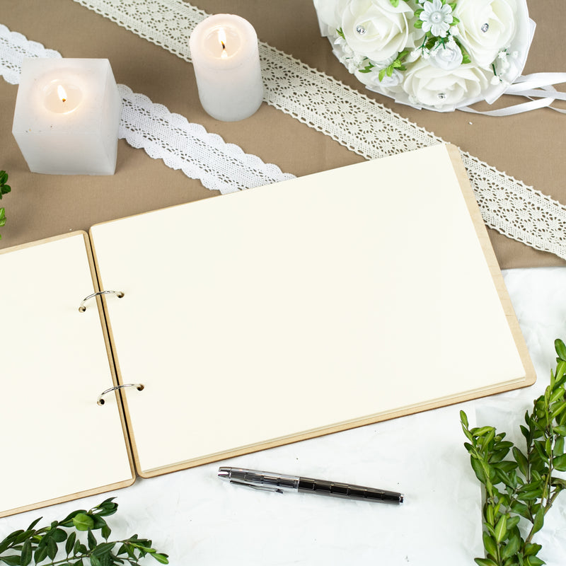 Tropical Wedding Guest Book with Palm Leaves