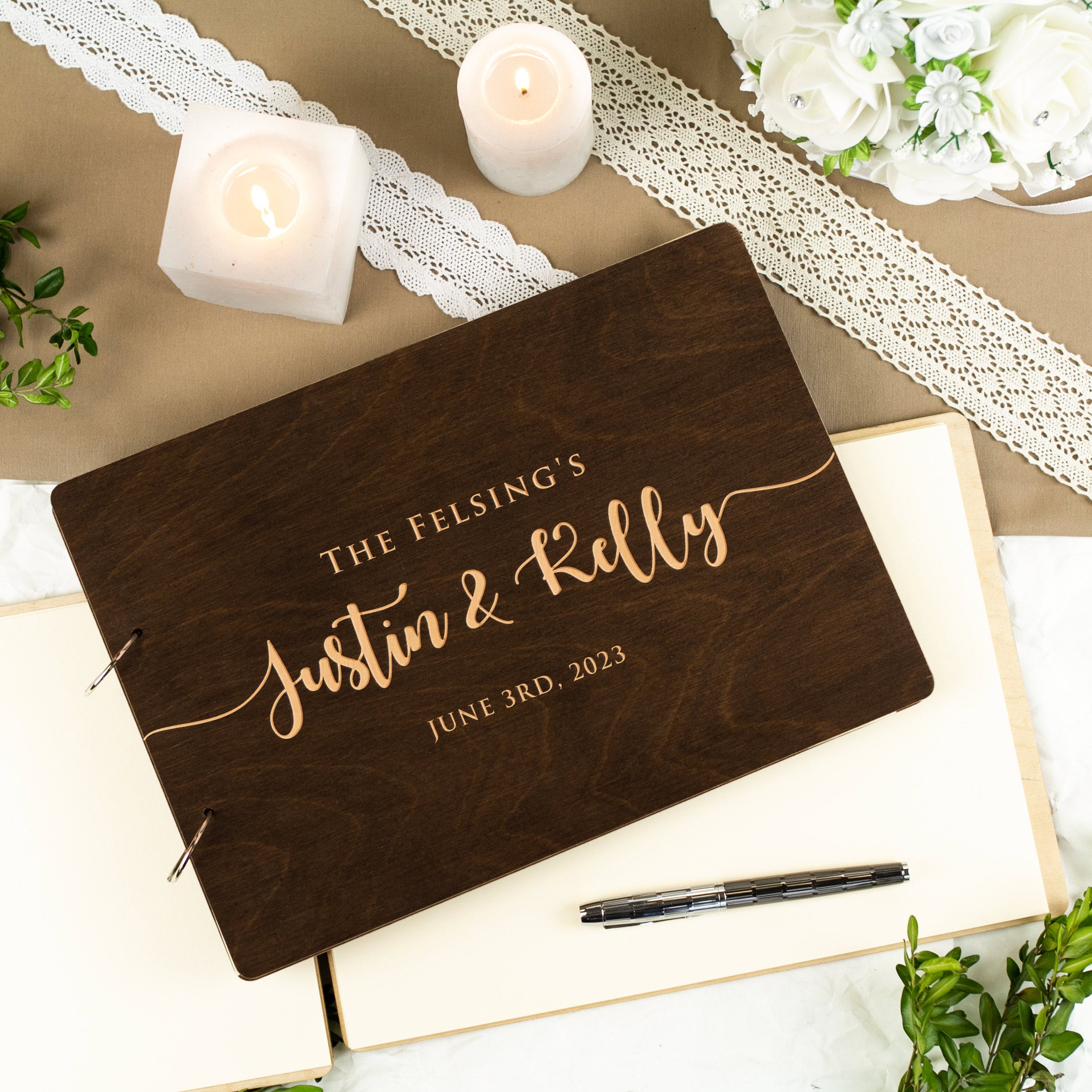 Rustic Guestbook - Wedding Calligraphy Album