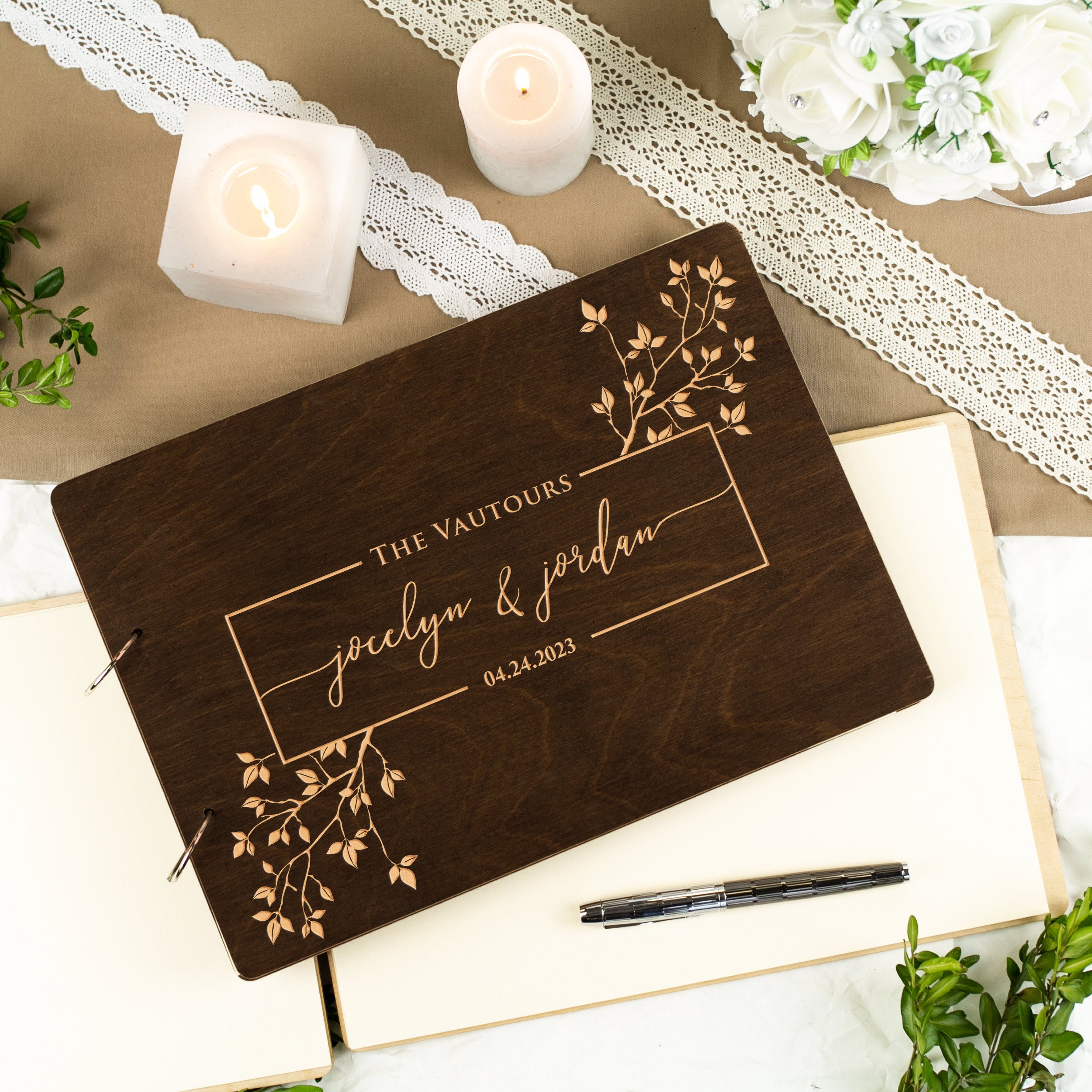 Wedding Guest Book - Wooden Wedding Tree Guestbook