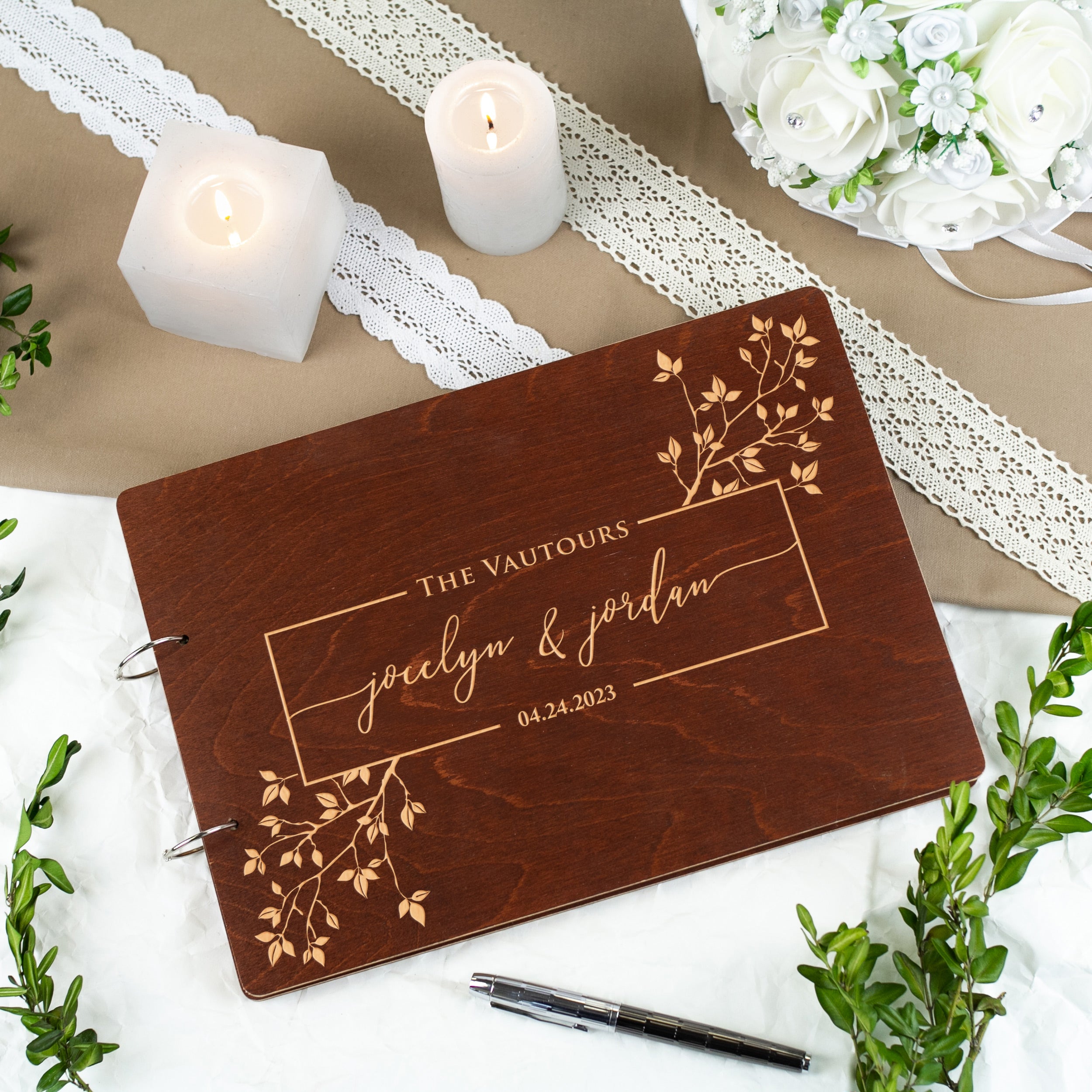 Wedding Guest Book - Wooden Wedding Tree Guestbook