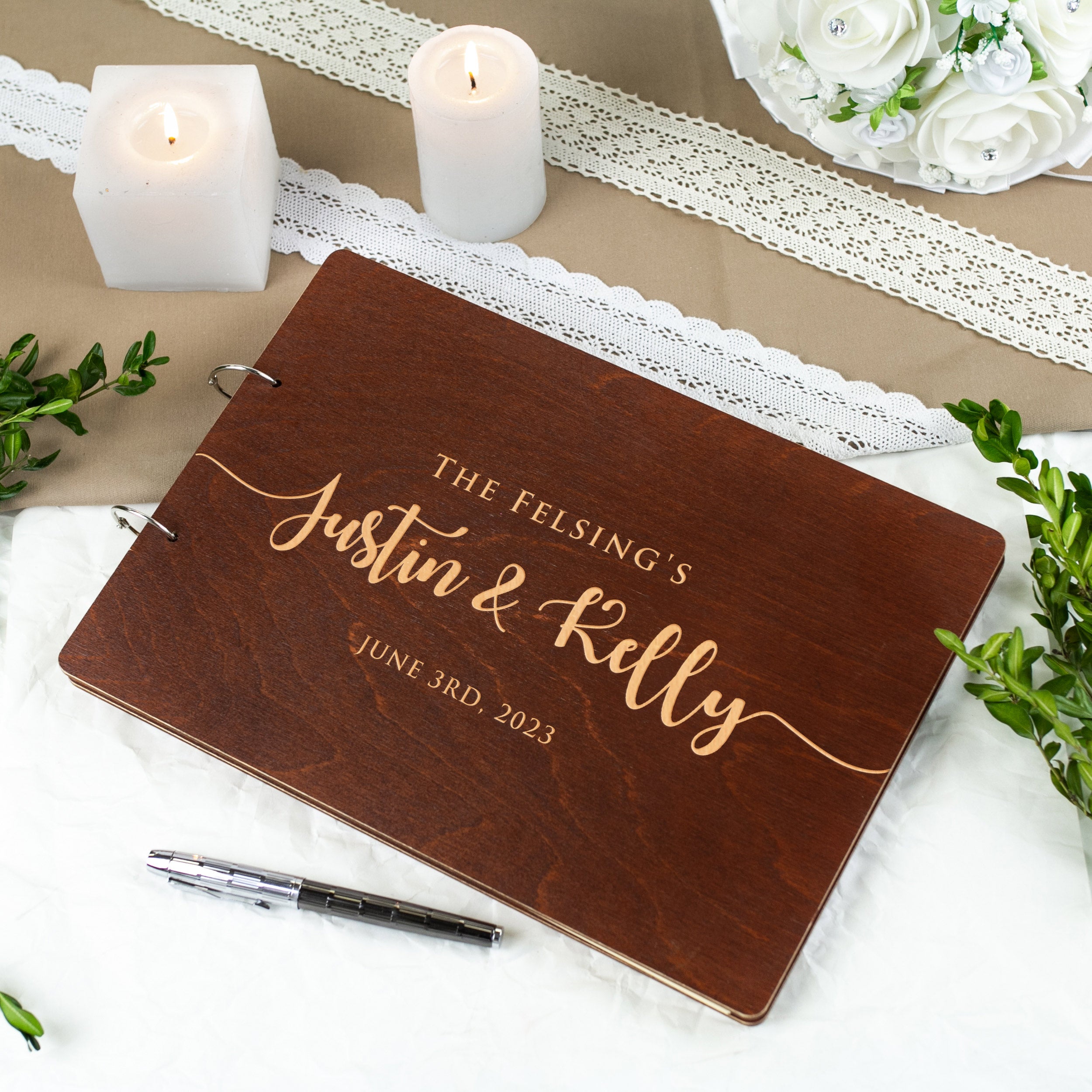 Rustic Guestbook - Wedding Calligraphy Album