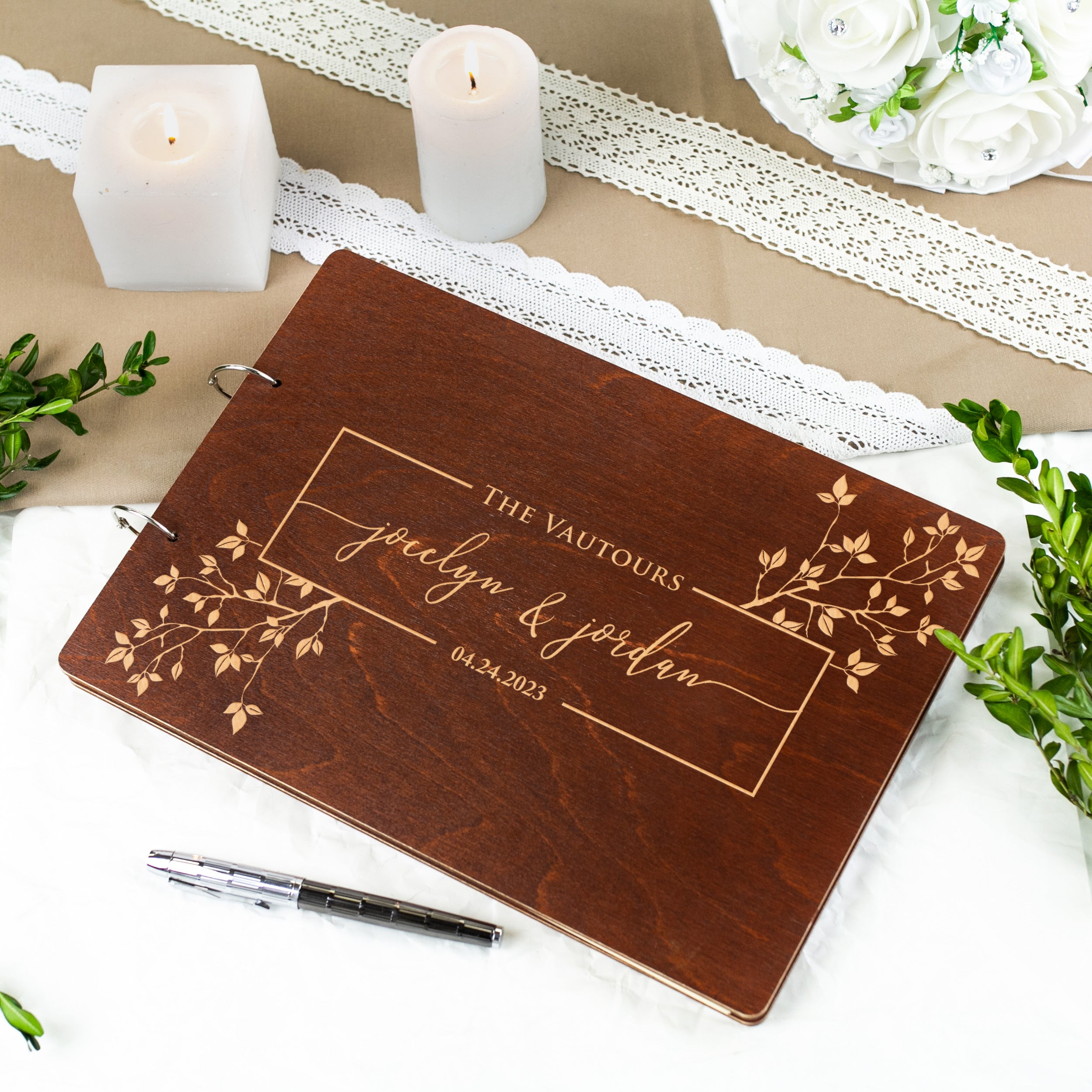 Wedding Guest Book - Wooden Wedding Tree Guestbook