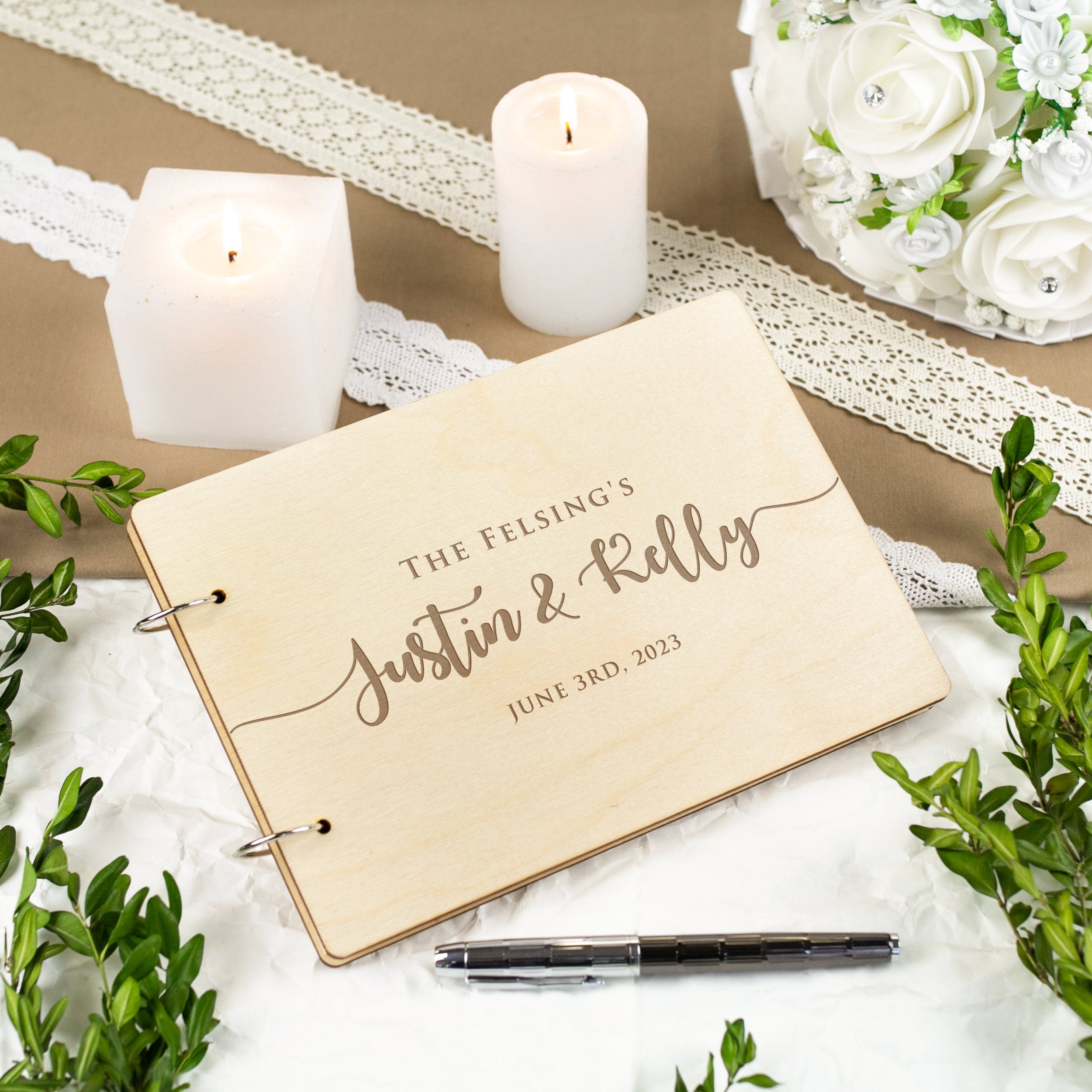 Rustic Guestbook - Wedding Calligraphy Album