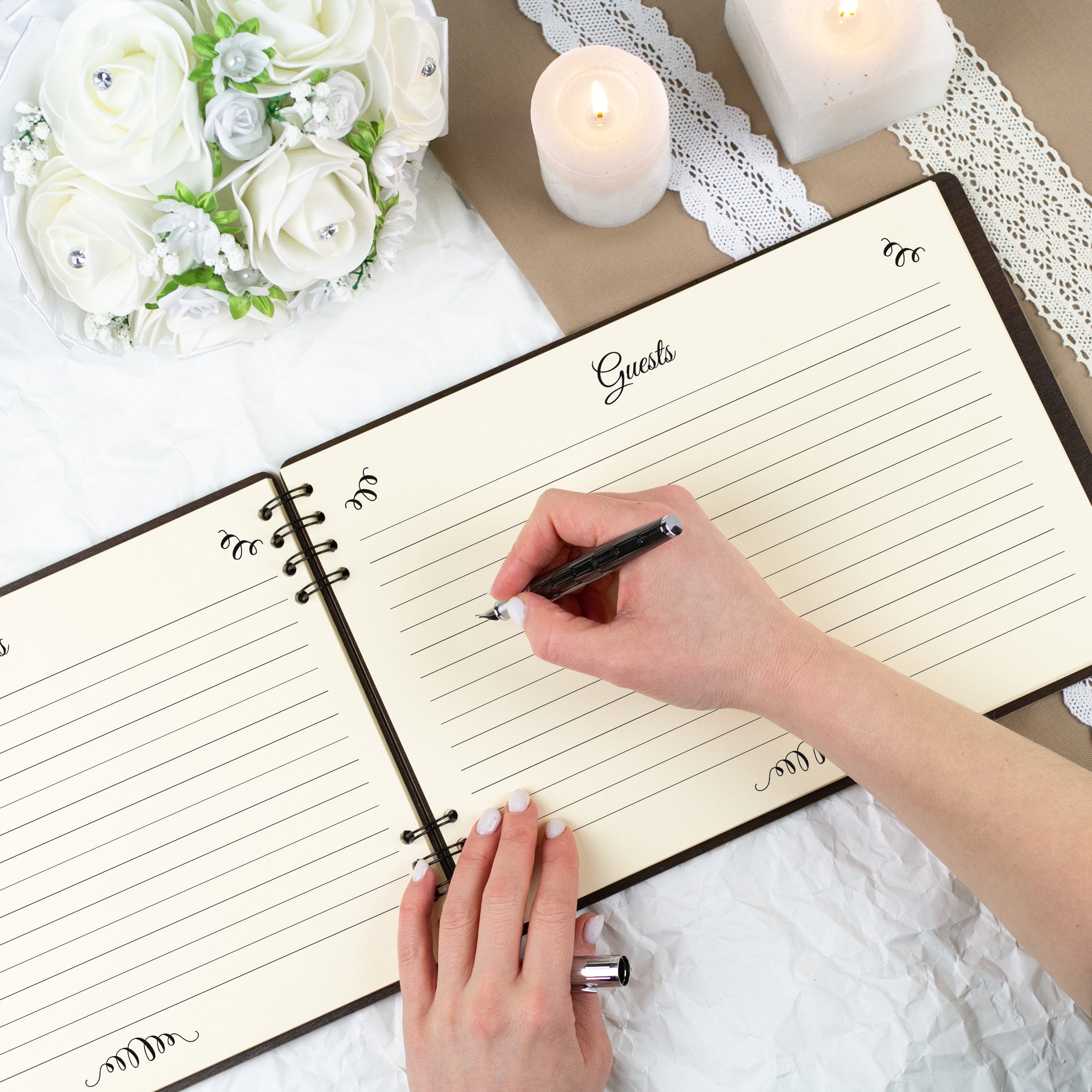 Personalized Wedding Guest Book - Rustic Guestbook Ideas