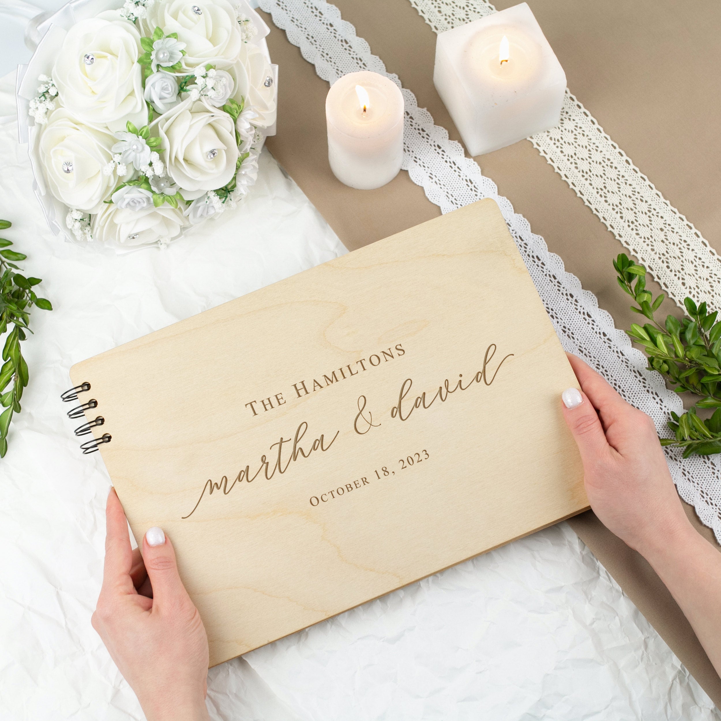 Personalized Wedding Guest Book - Rustic Guestbook Ideas