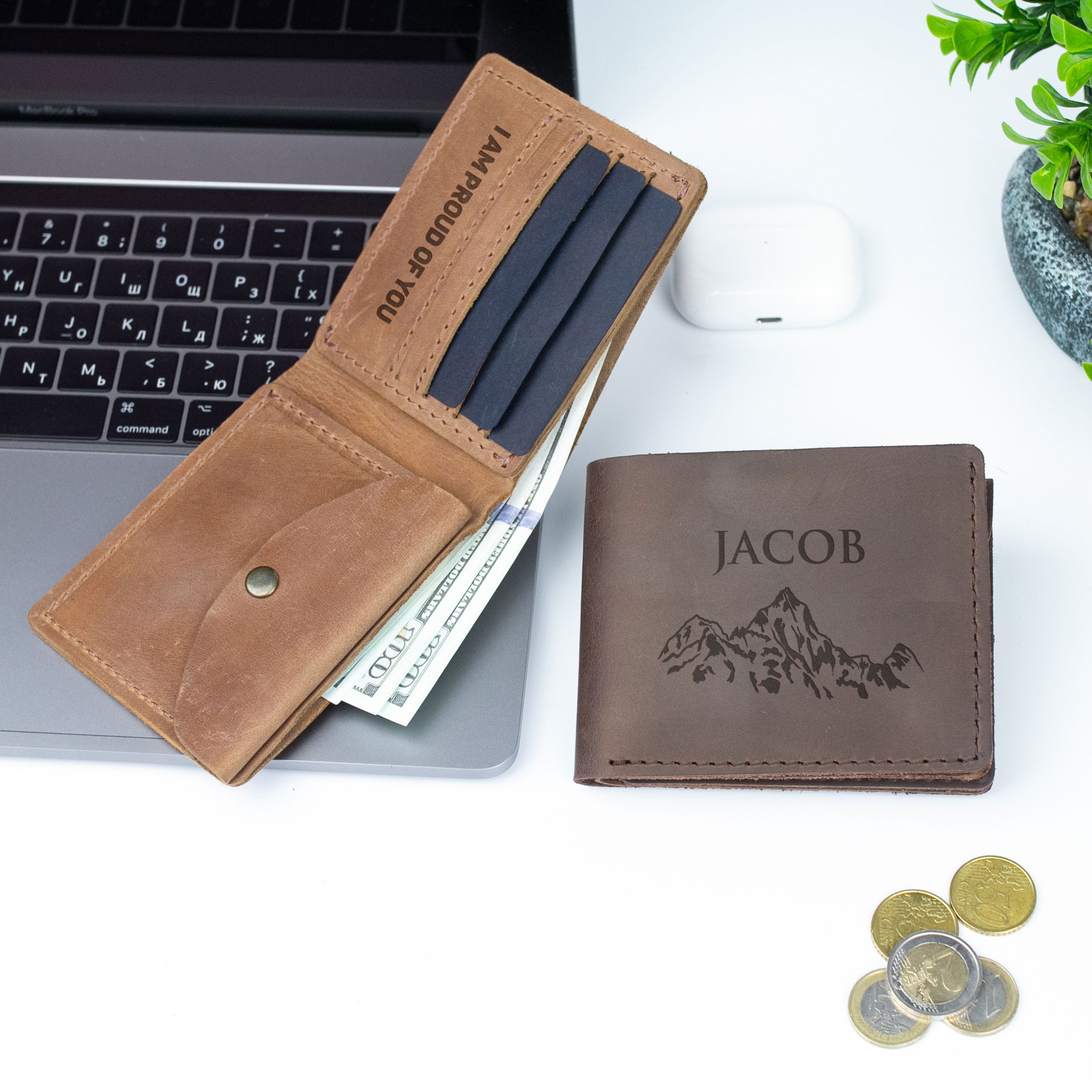 Personalized Wallet Mens Leather