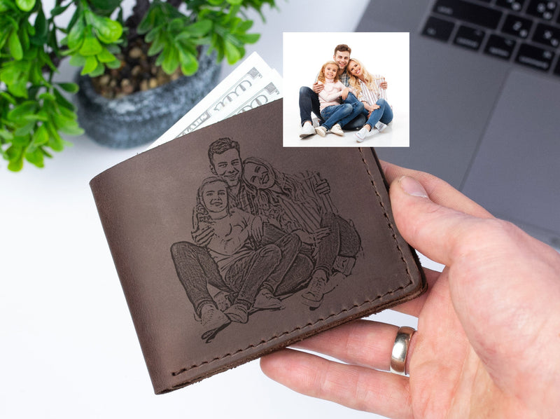 Personalized Wallet for Dad - Photo Wallet with Family Picture