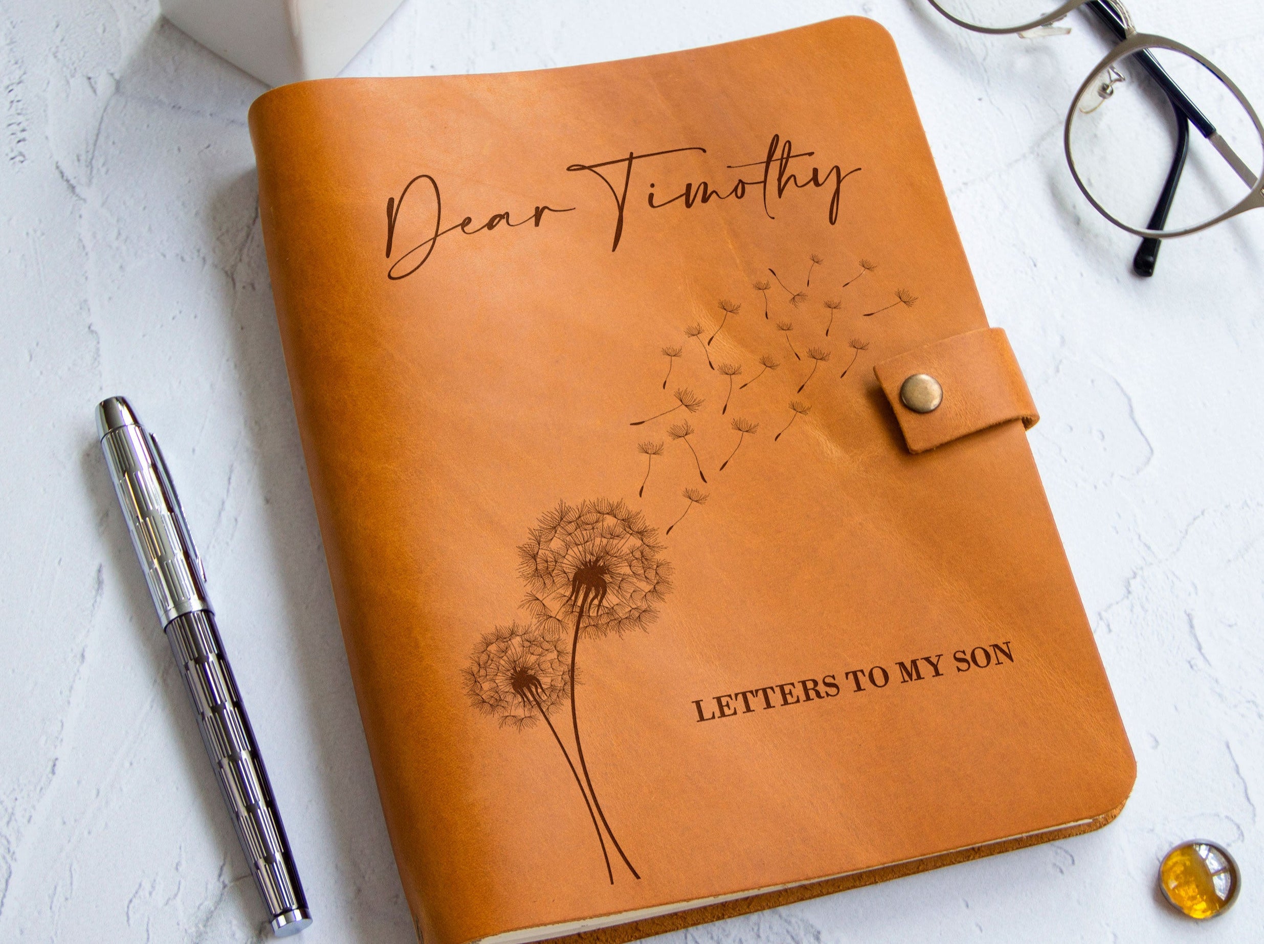 Letters to my Son Daughter - Personalized Leather Journal Notebook