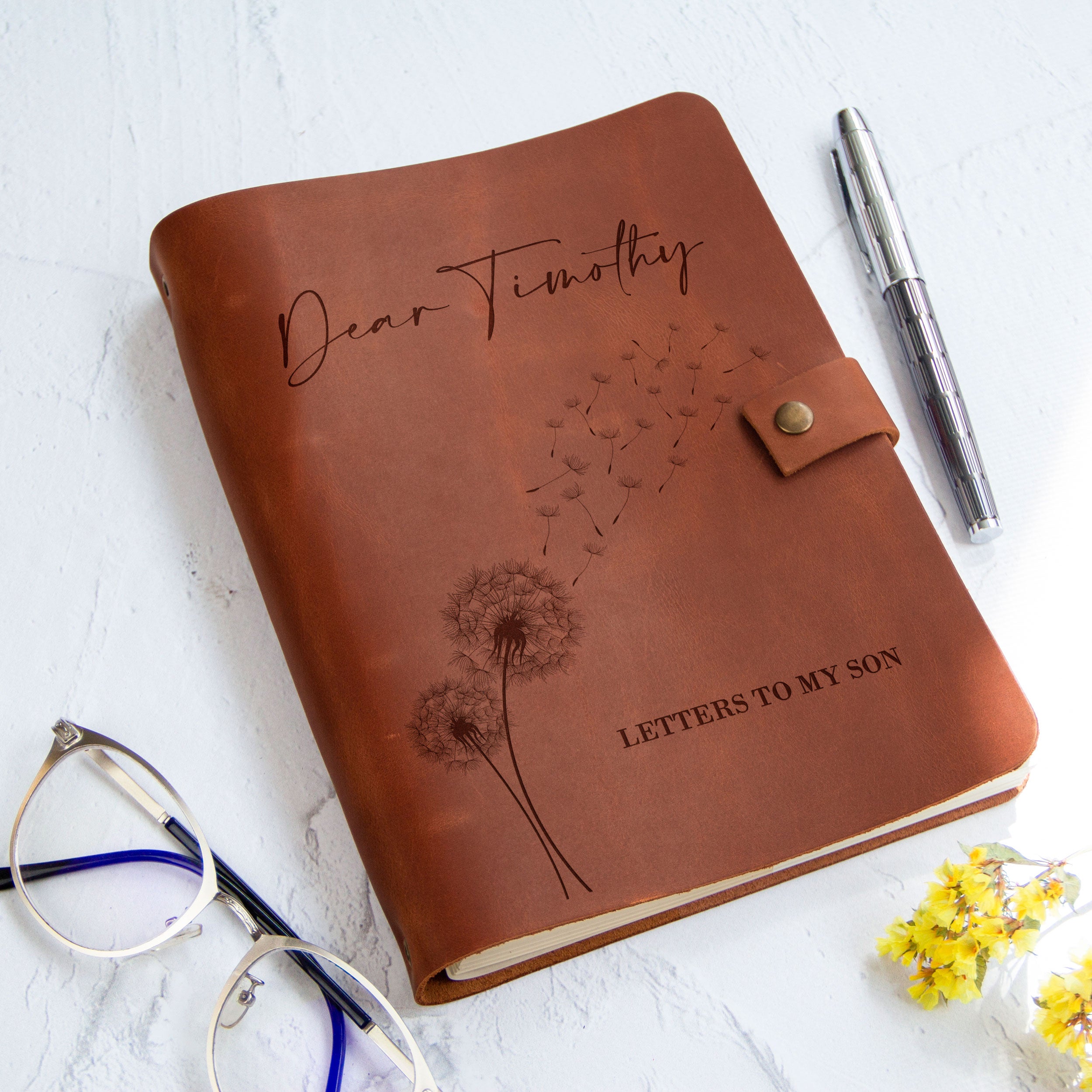 Letters to my Son Daughter - Personalized Leather Journal Notebook