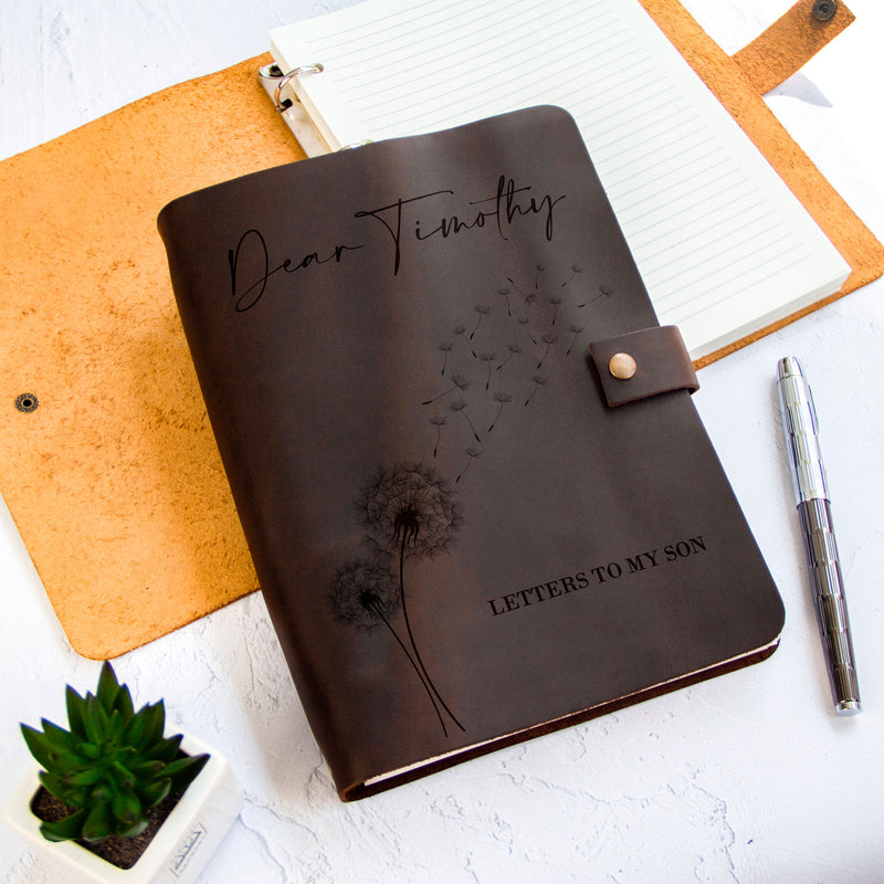 Letters to my Son Daughter - Personalized Leather Journal Notebook