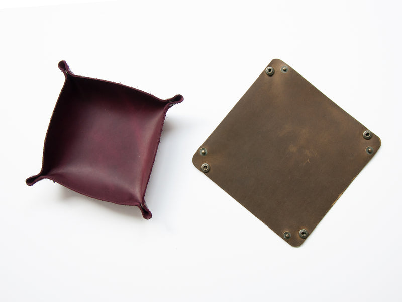 Custom Leather Valet Tray for Men - Anniversary Gift for Husband