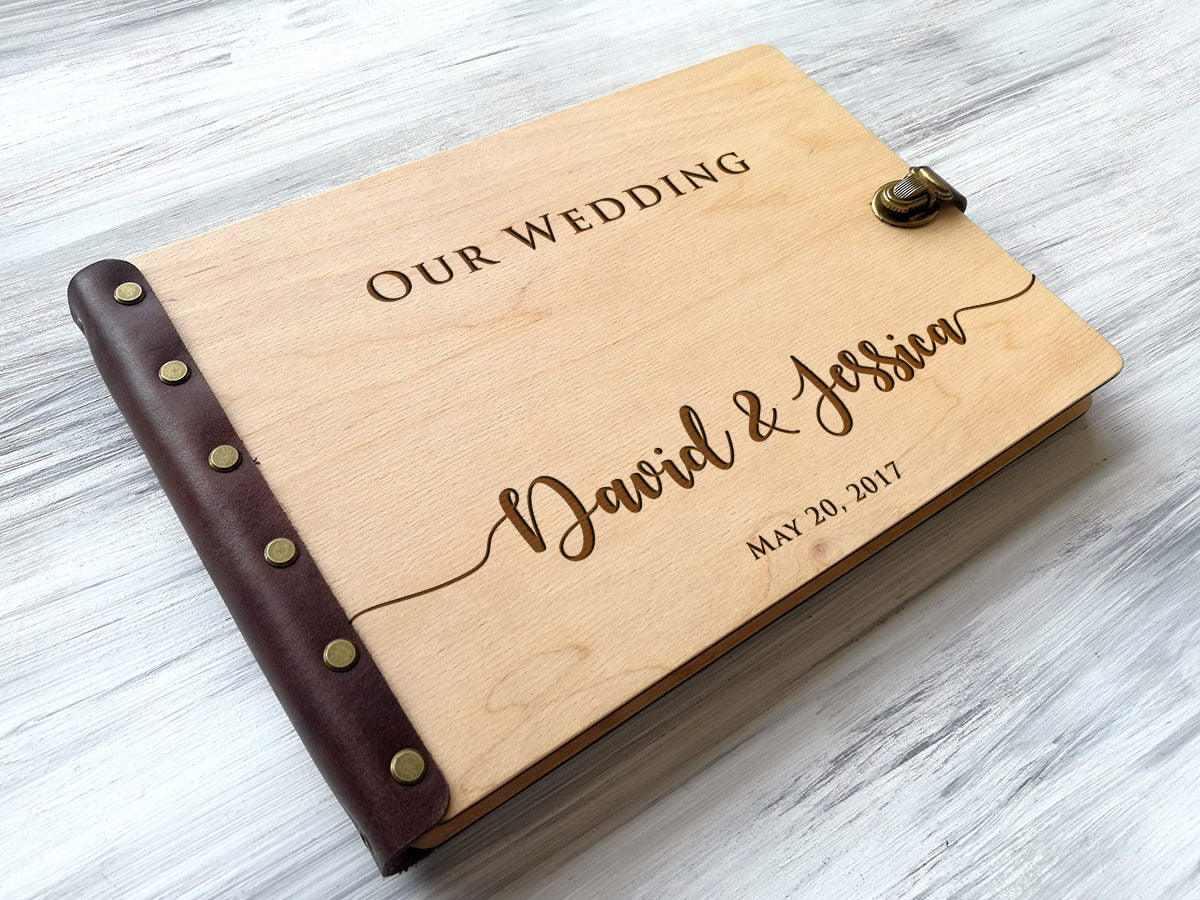 Wedding Wood Photo Album - Wedding Gift Ideas for Couple