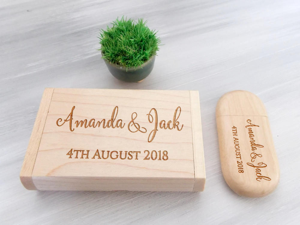 Wood USB, Wedding Keepsake, 32GB USB, Custom USB, Bridesmaid Gift, Personalized Flash Drive, Wedding Gift, Engraved Gift Wedding Photography