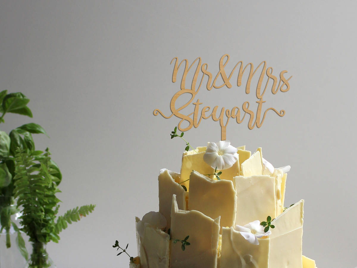 Personalized Wedding Cake Topper - Bridal Shower Gift