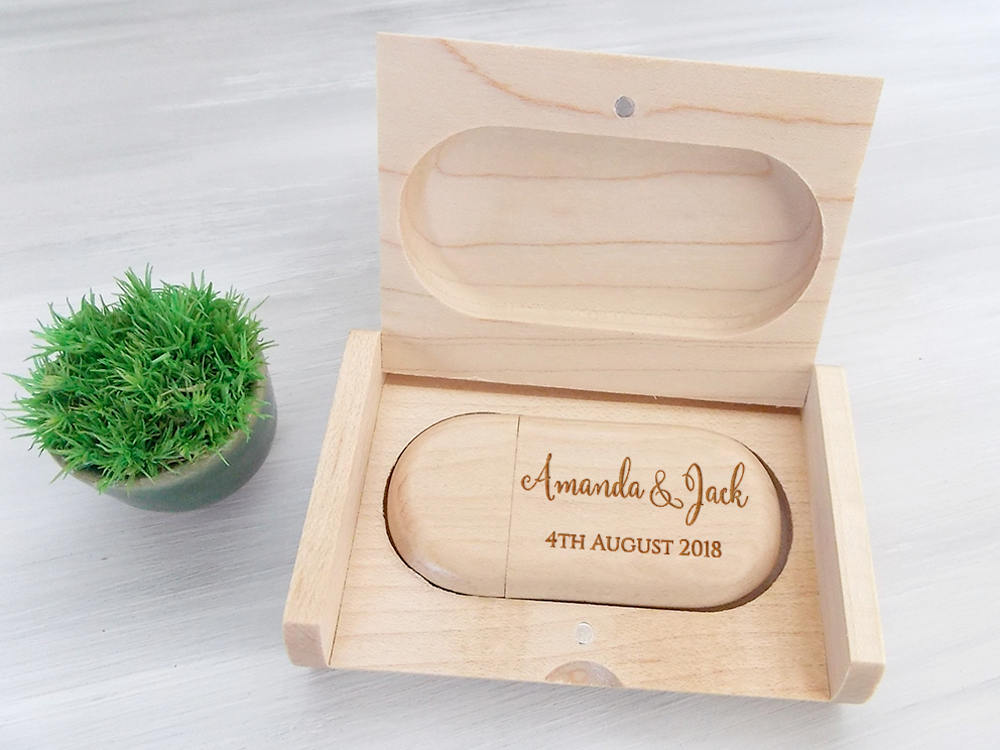 Personalized Wooden USB Valentines Day Gift Custom USB Wedding Memories Wedding Gift 5th Anniversary Gift Wedding Favors Photographer USB