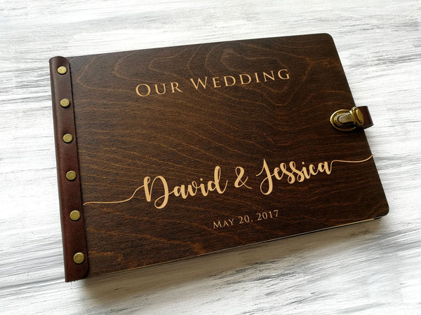 Wedding Wood Photo Album - Wedding Gift Ideas for Couple