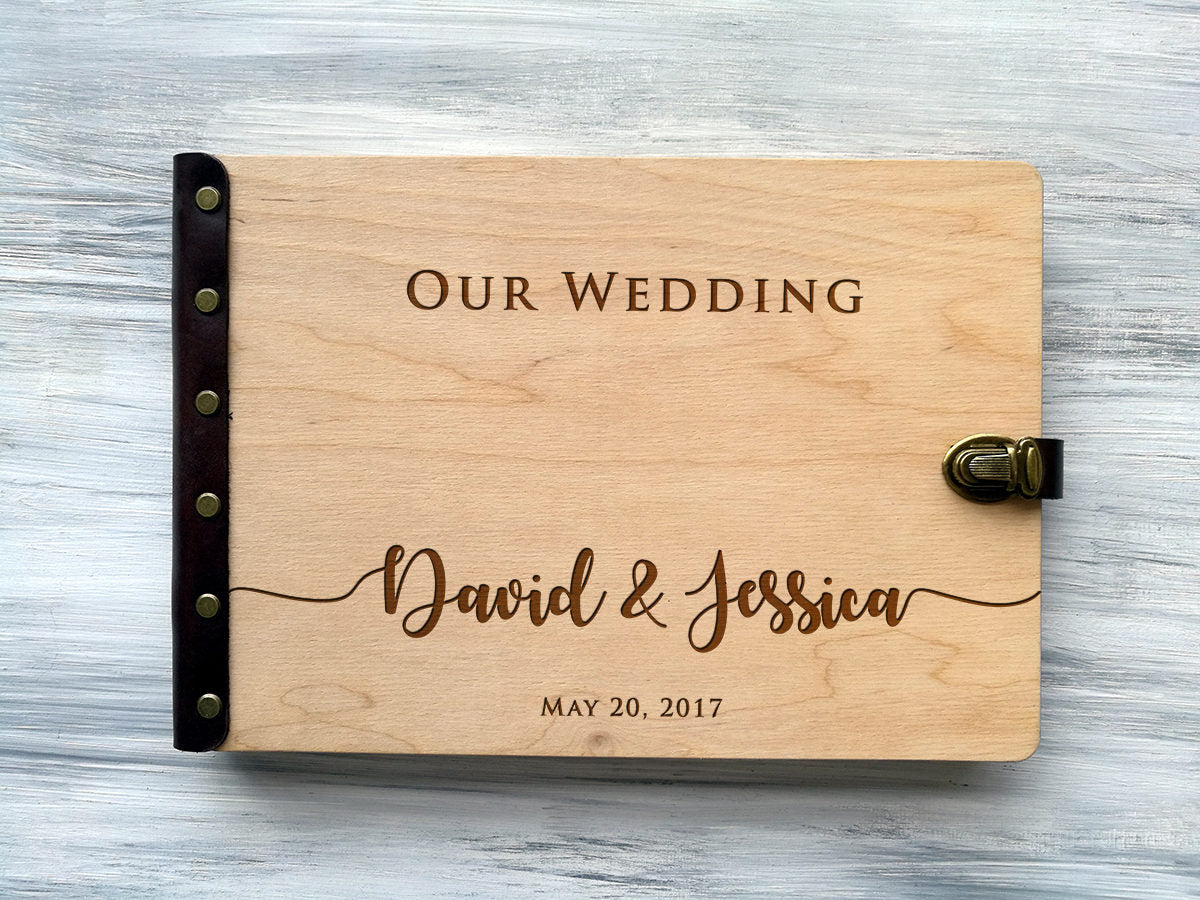 Wedding Wood Photo Album - Wedding Gift Ideas for Couple