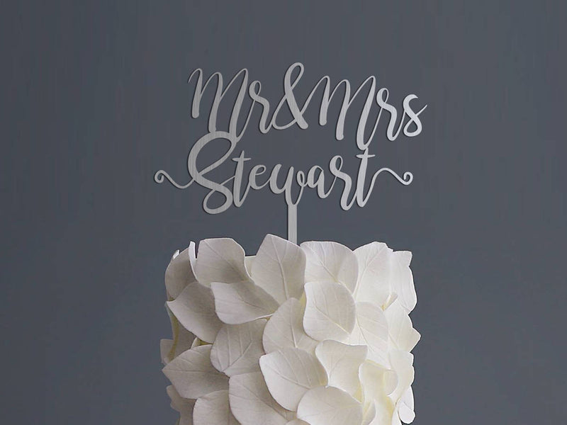 Personalized Wedding Cake Topper - Bridal Shower Gift