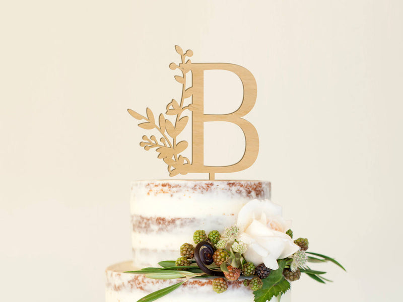 Letter Cake Topper - Monogram Wedding Cake Topper