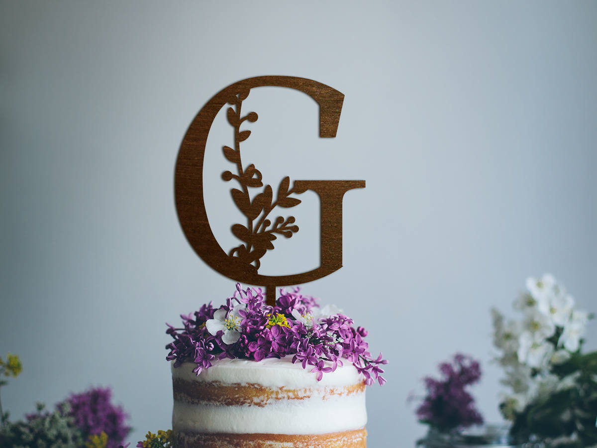 Letter Cake Topper - Monogram Wedding Cake Topper