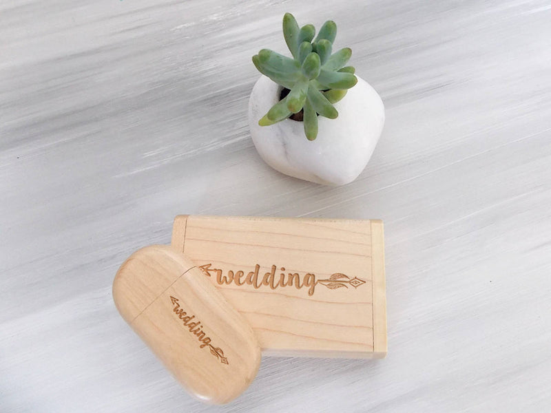 Wedding USB, Valentines Gift, Wedding Gift, Wood Flash Drive, Gift For Couple Gift for Her, Anniversary Gift, Custom USB, Photographer USB
