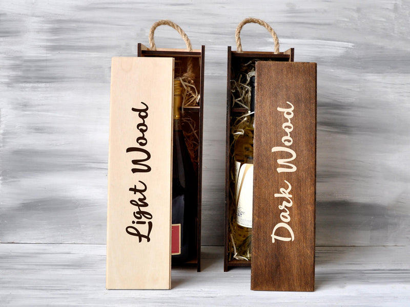 Wooden Wine Box - Mandala Wedding Anniversary Gift