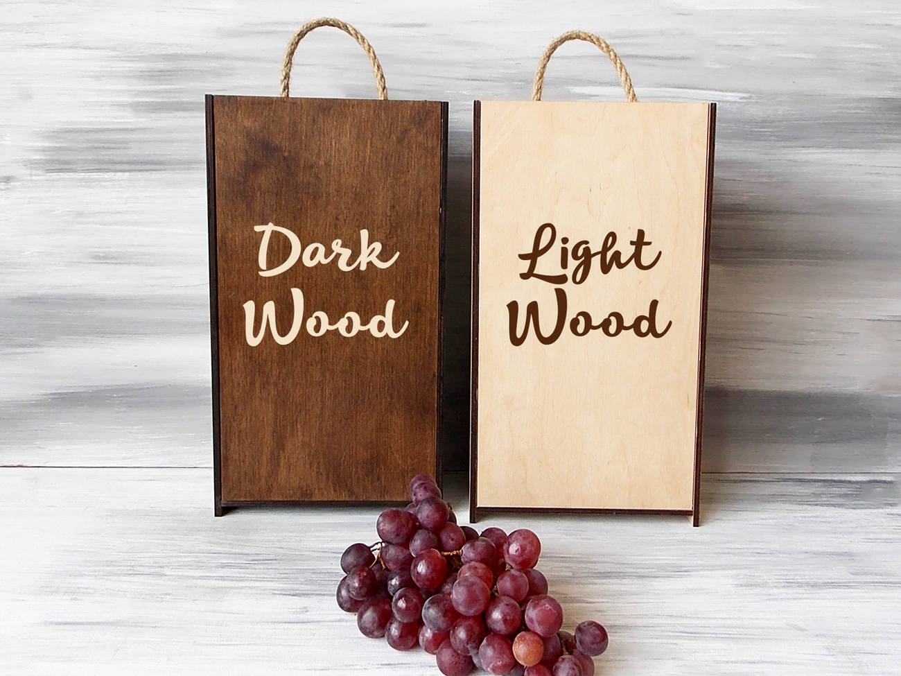 2 Bottles Wine Box with Personal Engraving - Wine Lovers Gift