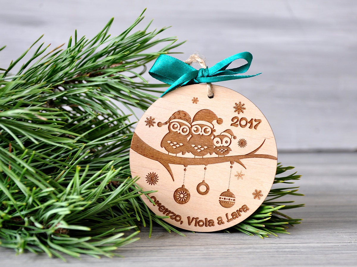 Our First Christmas as a Family of Three - Personalized  Christmas Ornament