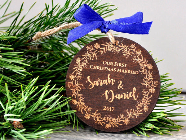 Our First Christmas Married Ornament - Couple Christmas Gifts