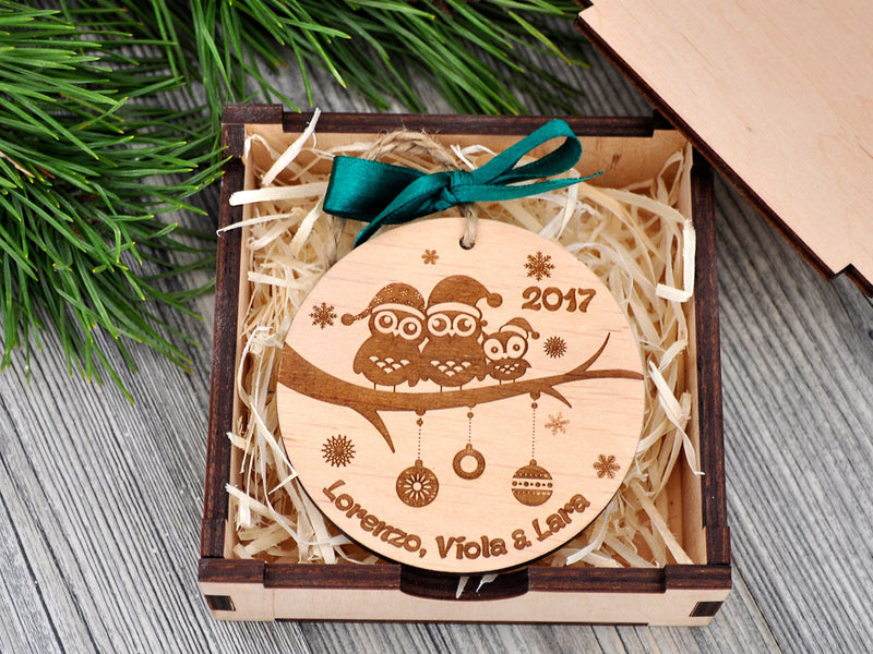 Our First Christmas as a Family of Three - Personalized  Christmas Ornament
