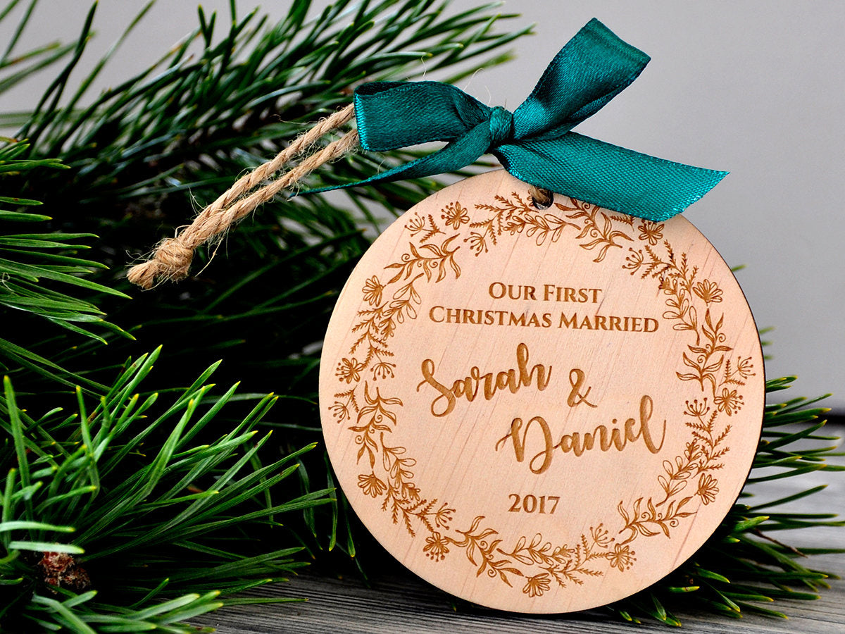 Our First Christmas Married Ornament - Couple Christmas Gifts