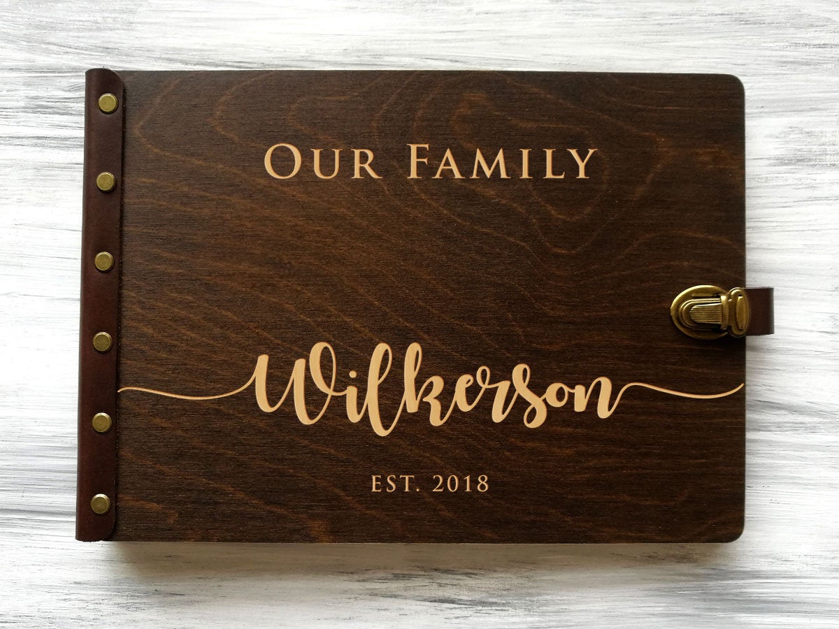 Family Photo Album - Engraved Memory Book