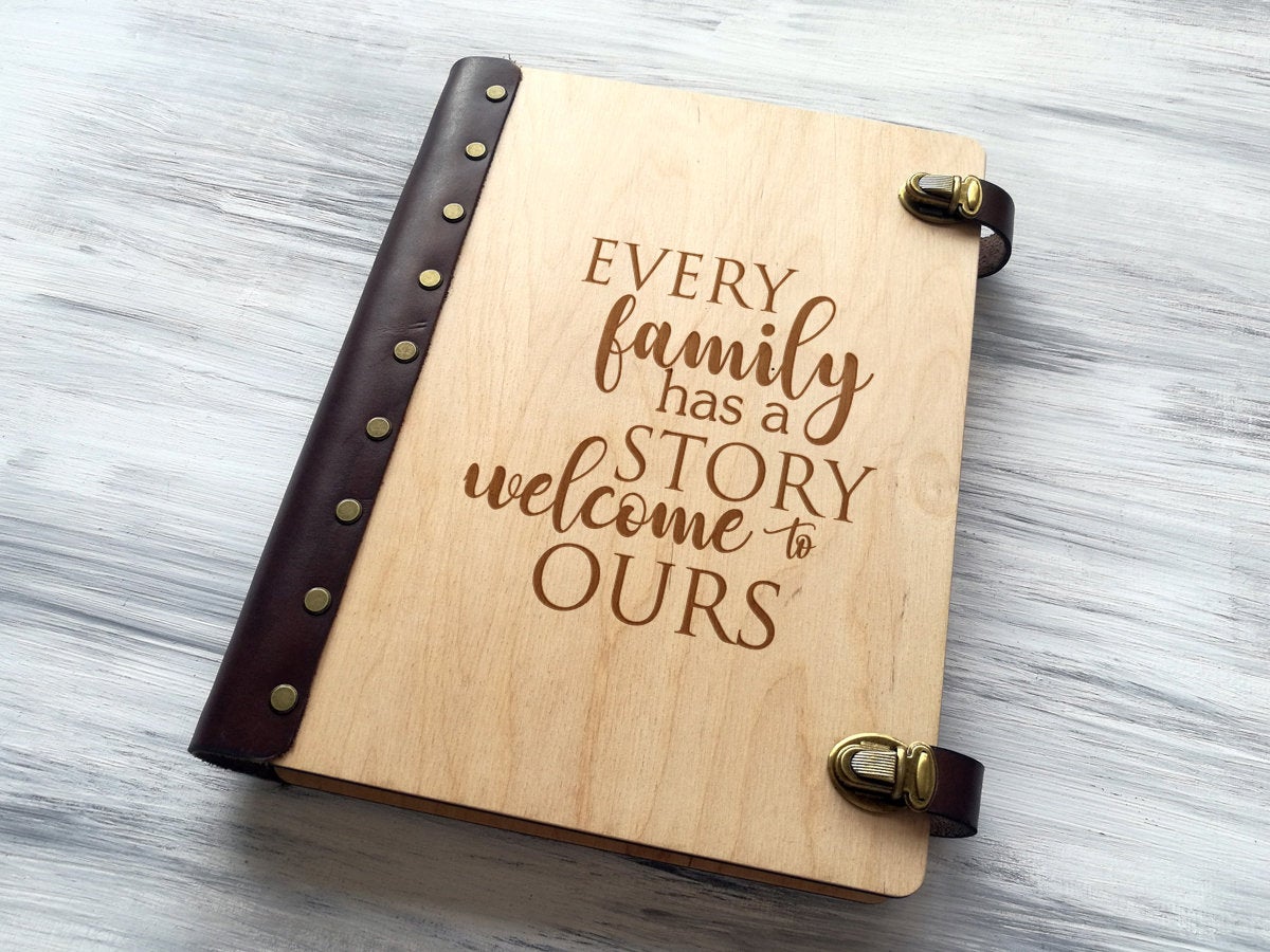 Personalized Leather Photo Album - Mom Birthday Gift