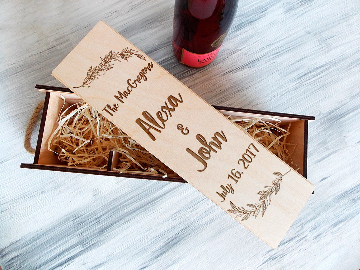 Custom Wine Box - Personalized Wine Gift For Women