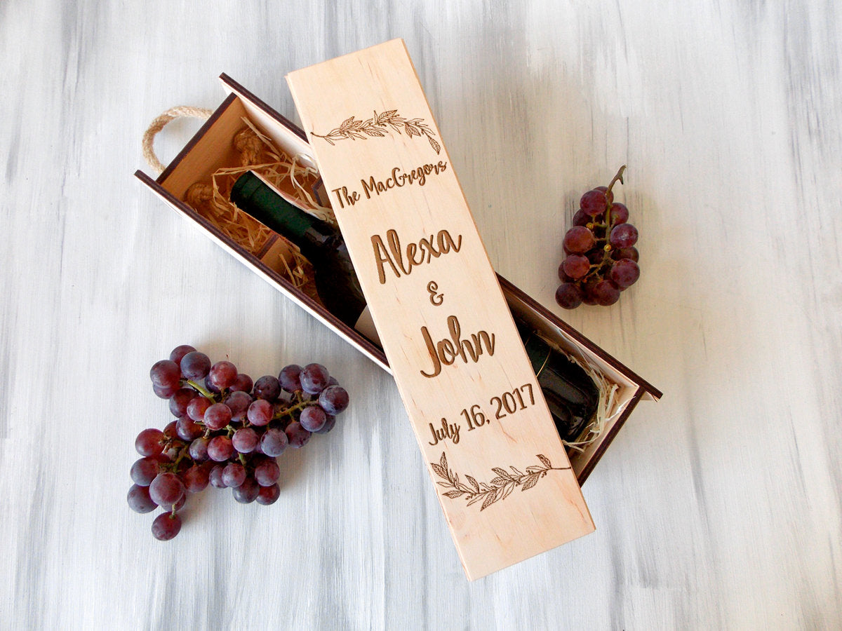 Custom Wine Box - Personalized Wine Gift For Women