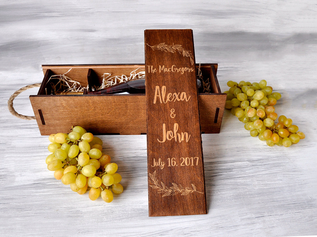 Custom Wine Box - Personalized Wine Gift For Women