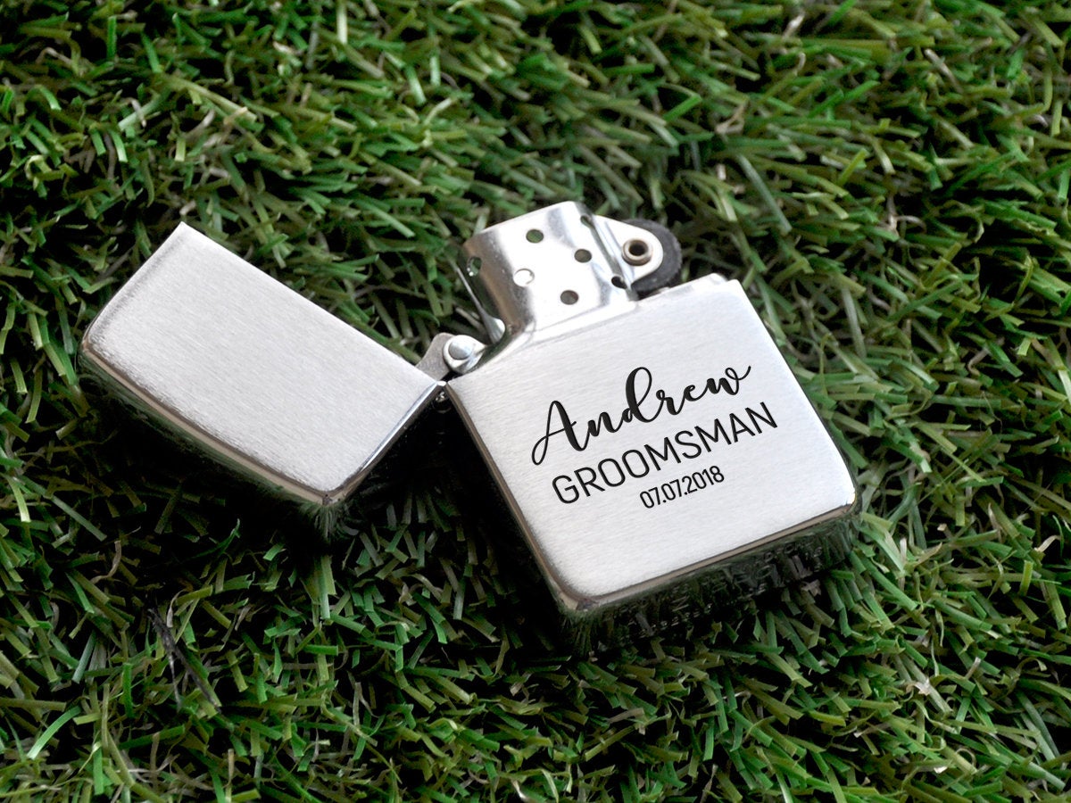 Groomsman Lighter Zippo - Wedding Gifts for Him